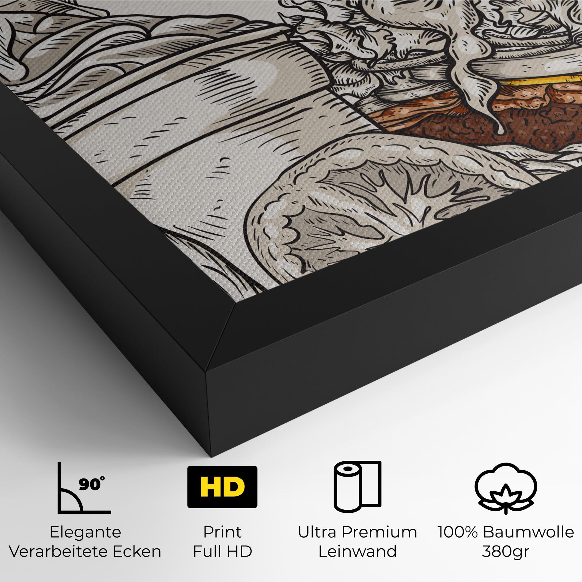 Leinwandbild Fast Food mockup 4