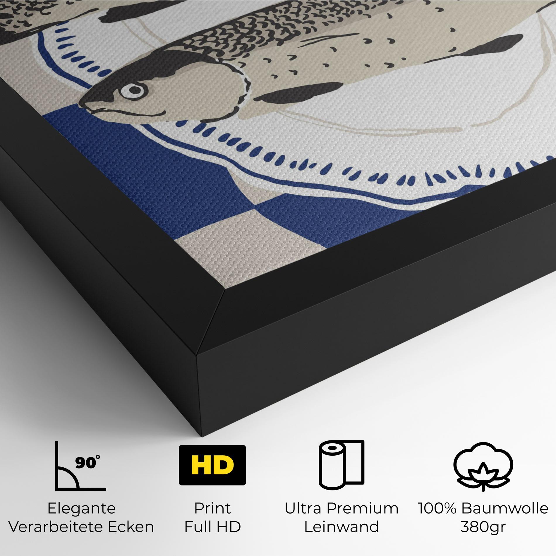Leinwandbild Food Fish mockup 4