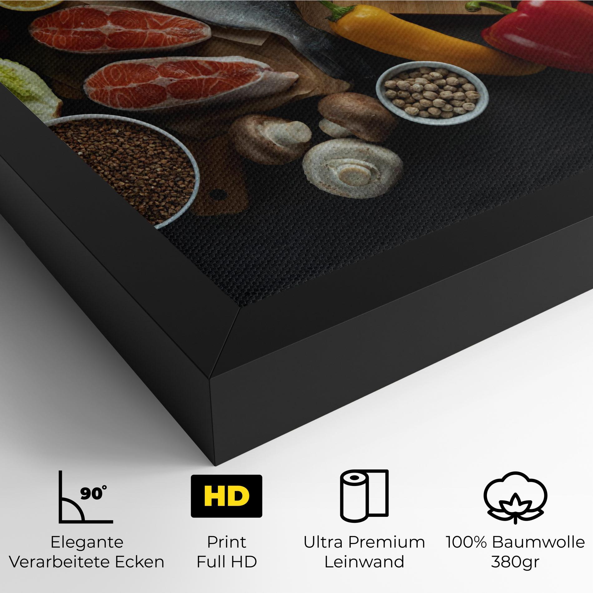 Leinwandbild Food Ingredients mockup 4