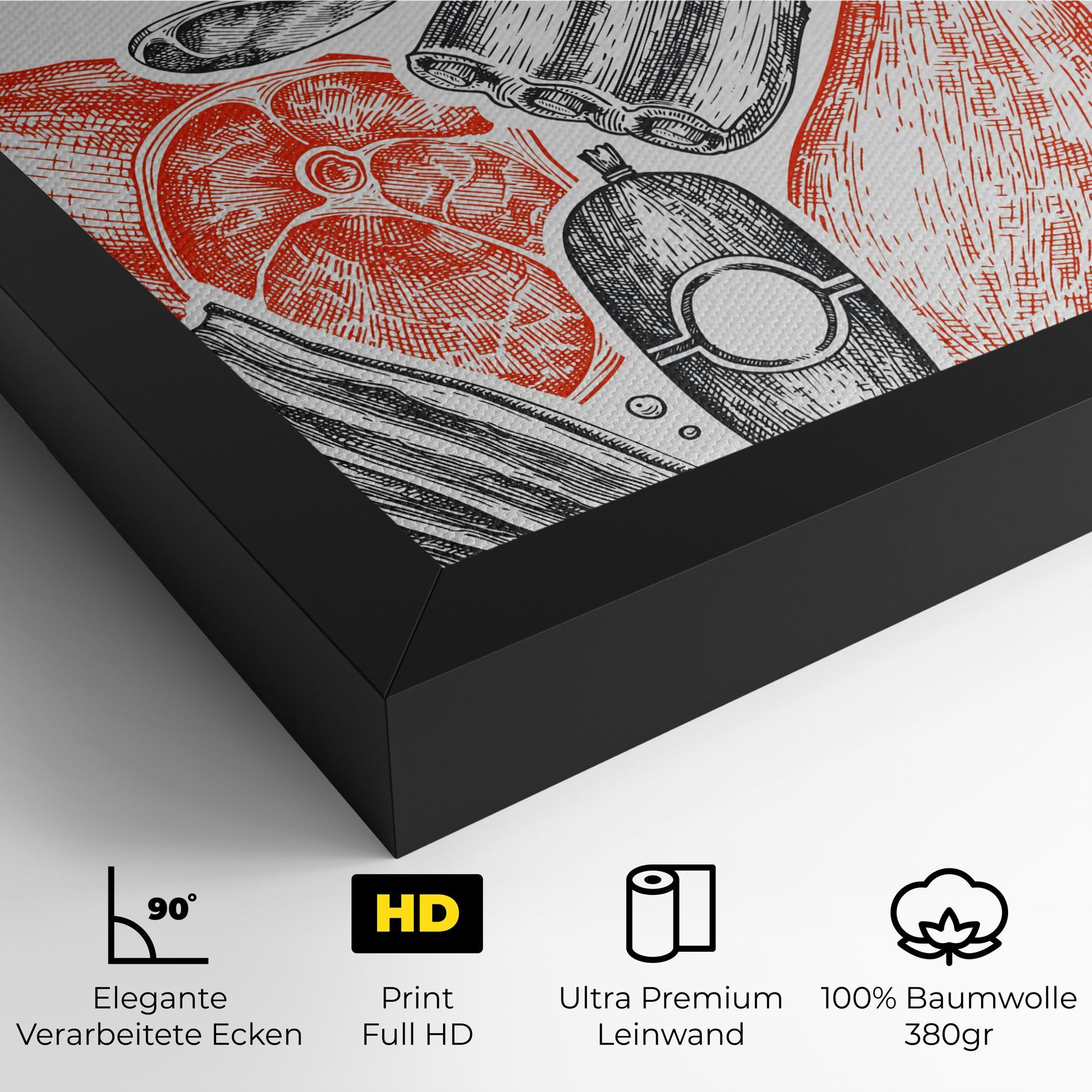 Leinwandbild Grey Orange Meat mockup 4