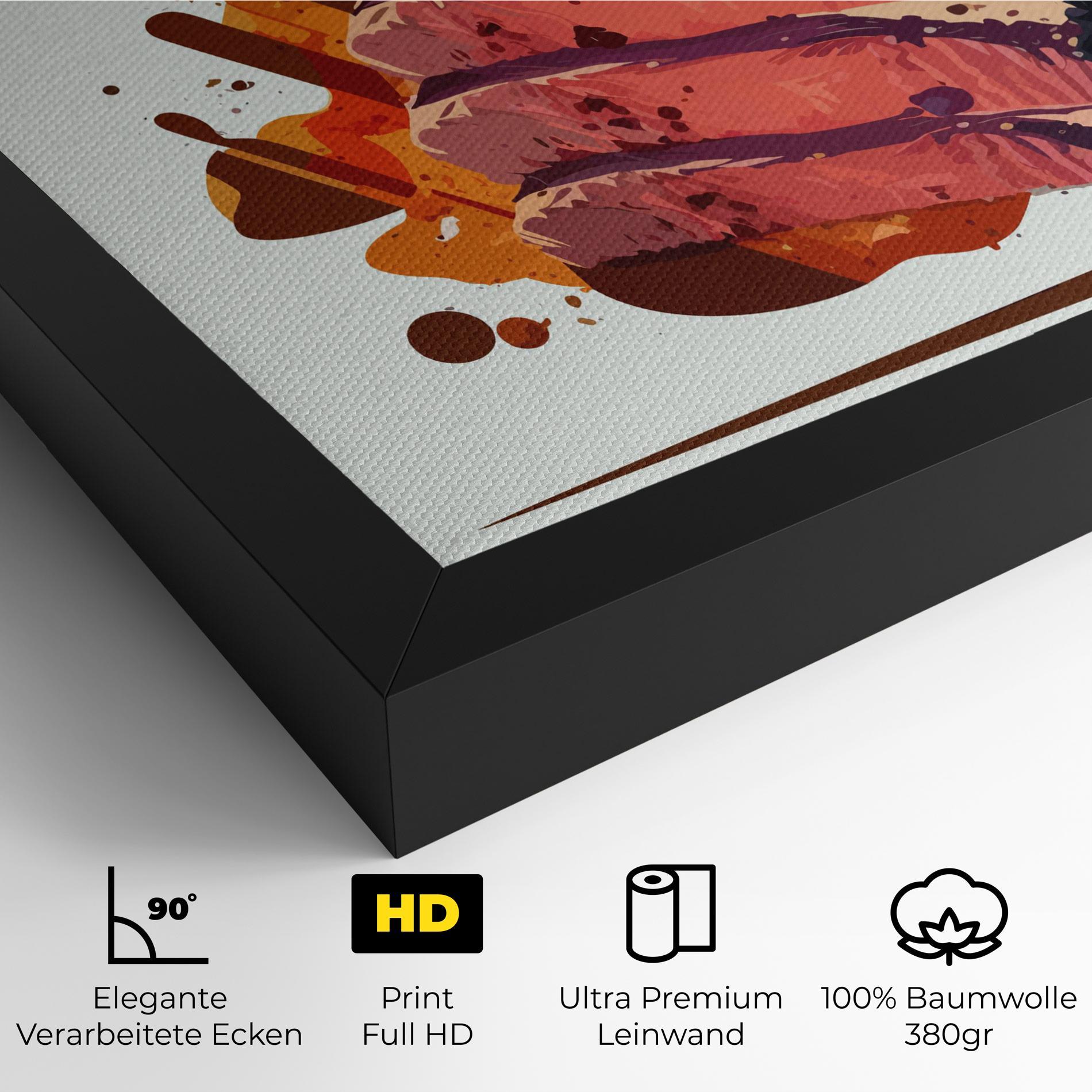 Leinwandbild Meat Floating mockup 4