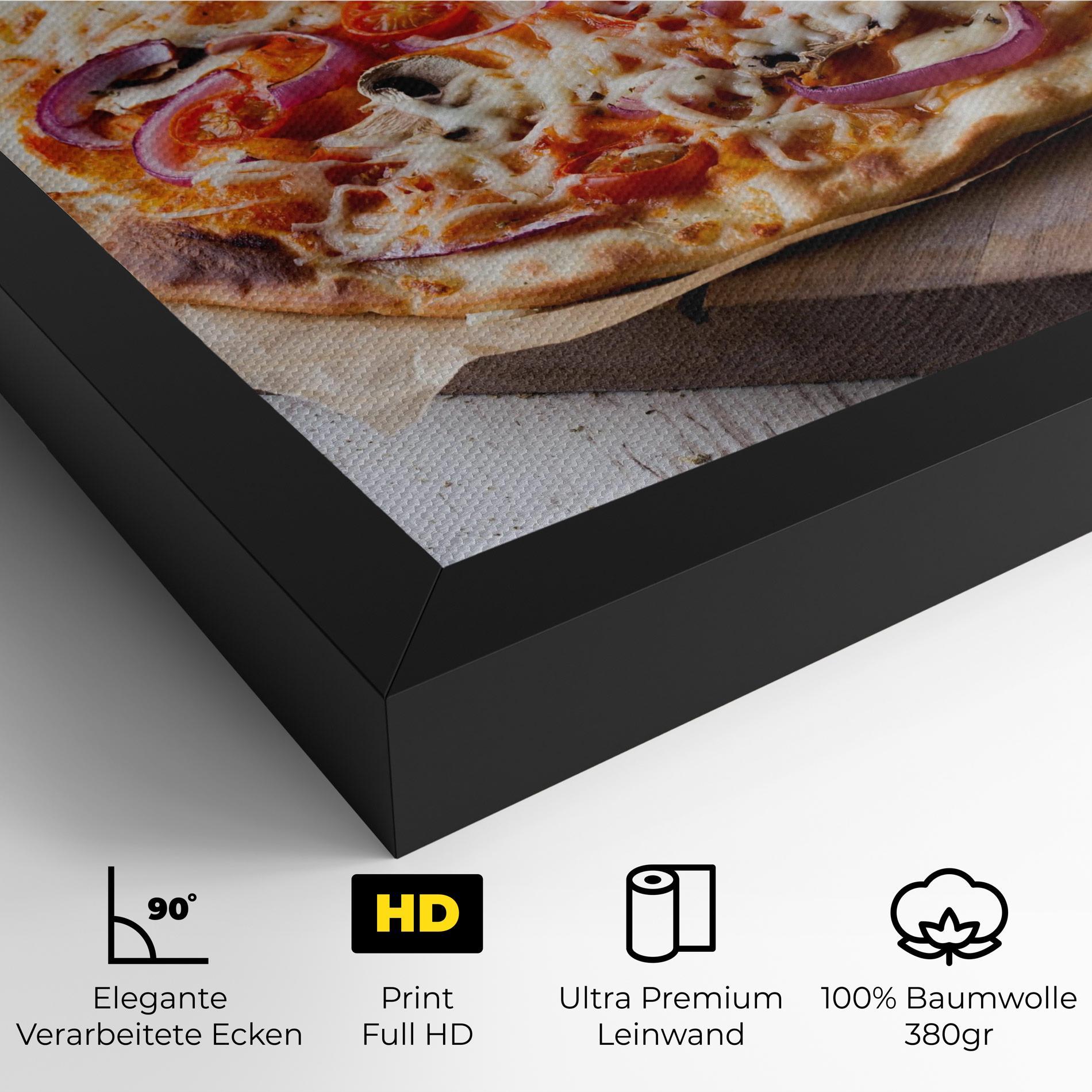 Leinwandbild Pizza mockup 4