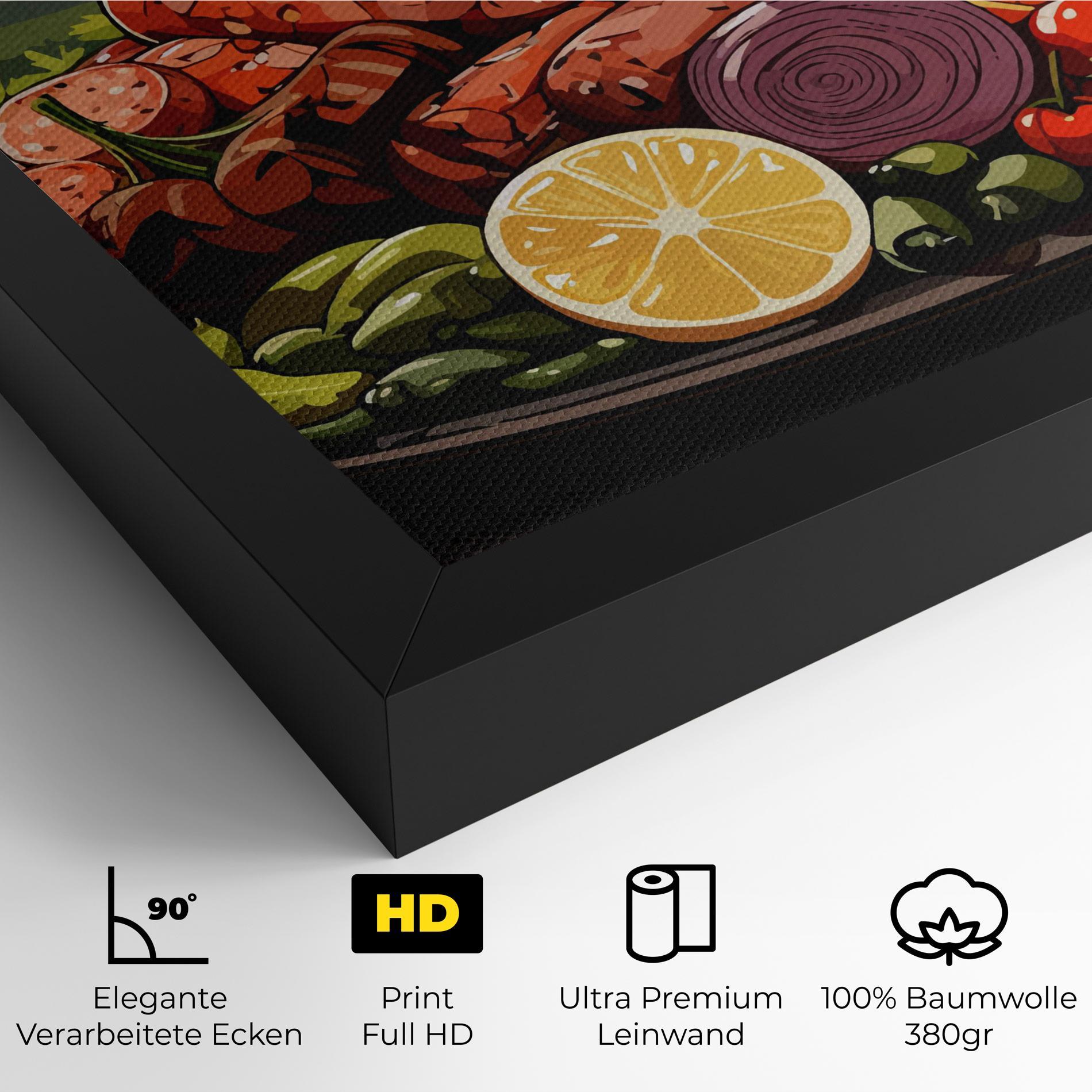 Leinwandbild Sunset Sousages mockup 4