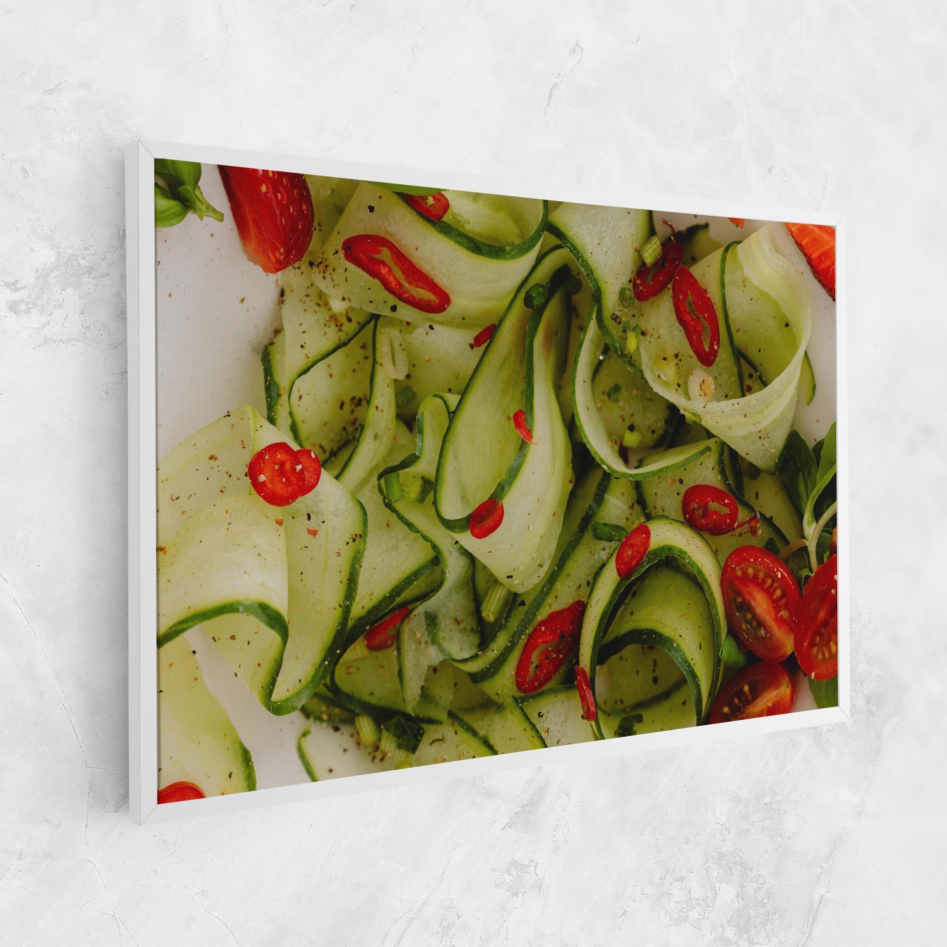 Leinwandbild Cucumber Food mockup 1