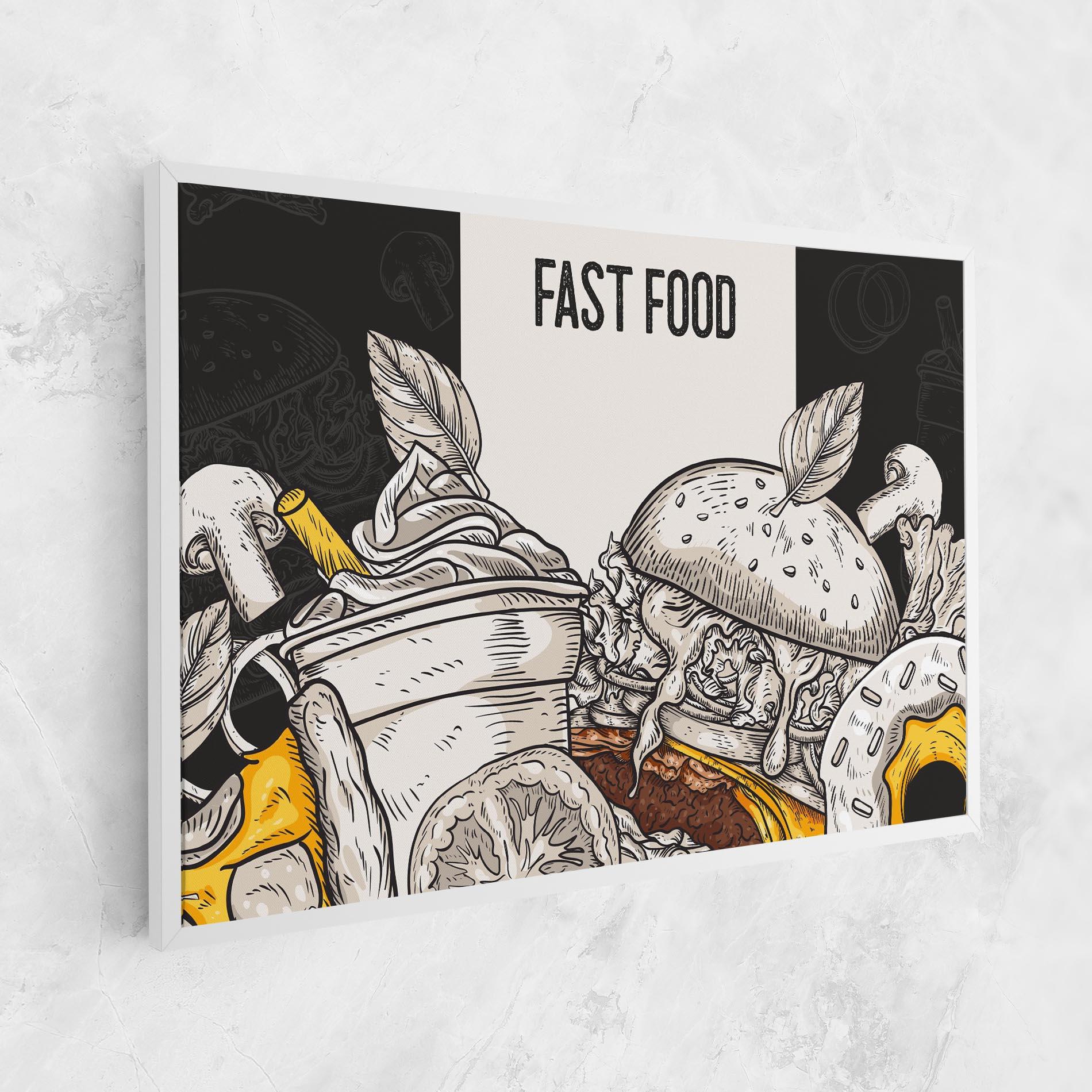 Leinwandbild Fast Food mockup 1