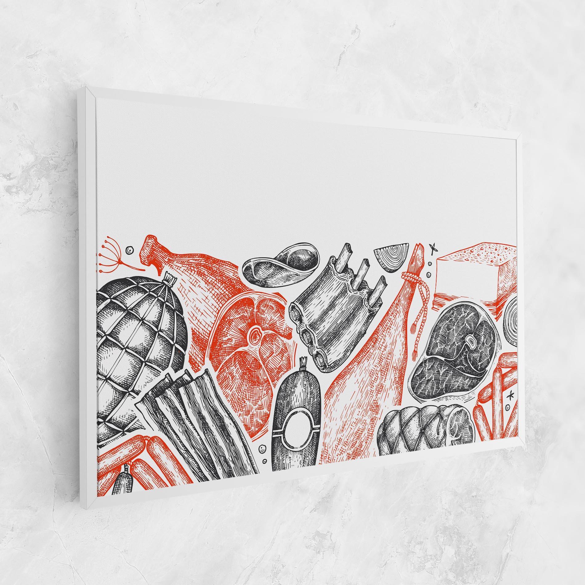 Leinwandbild Grey Orange Meat mockup 1