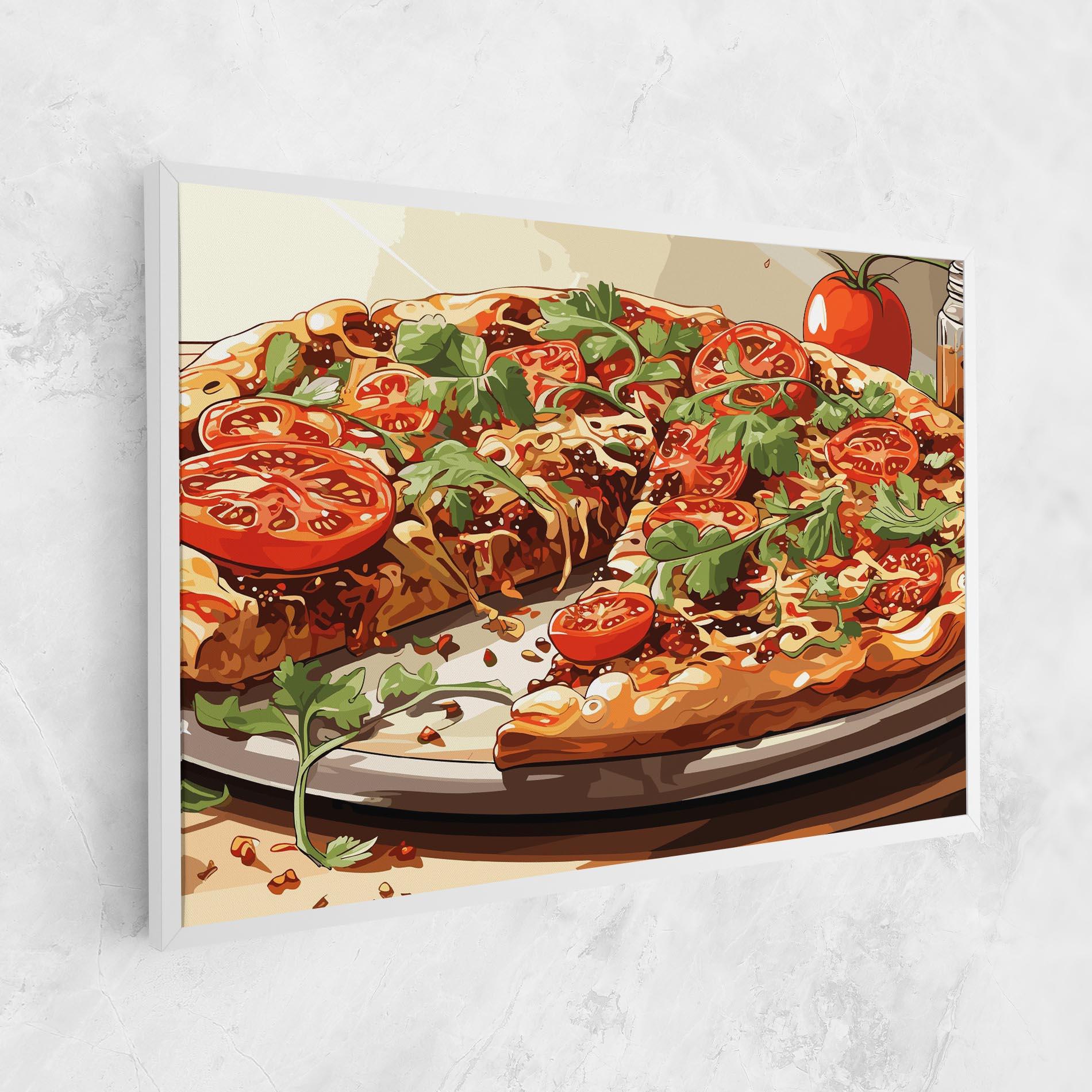 Leinwandbild Pizza View mockup 1