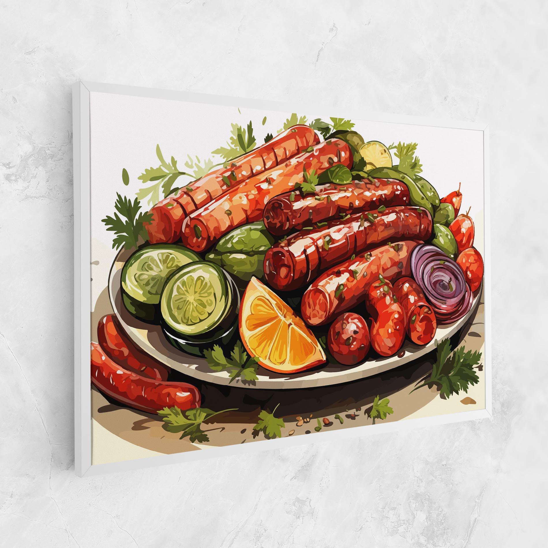 Leinwandbild Tasty Sousages mockup 1