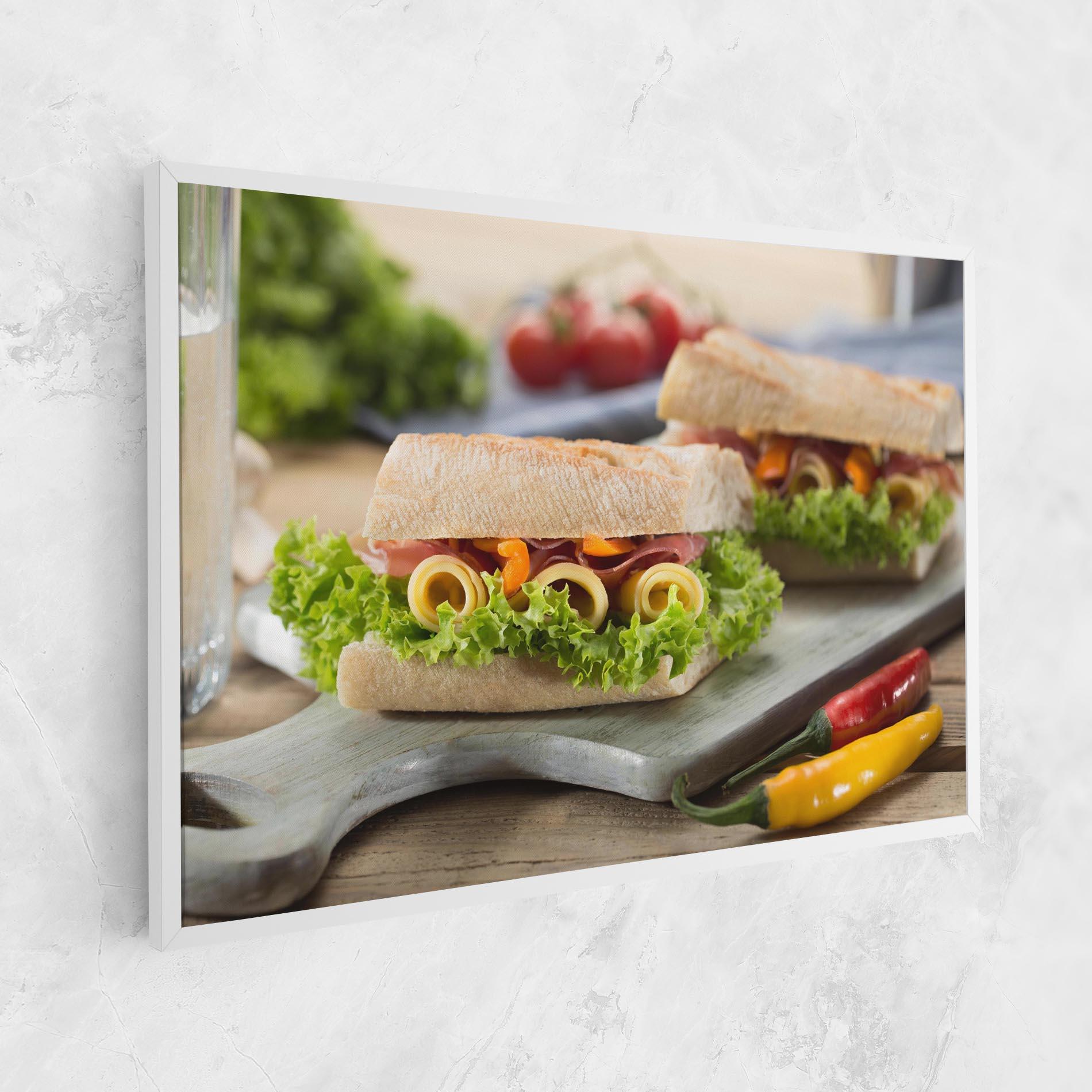 Leinwandbild Yum Sandwich mockup 1