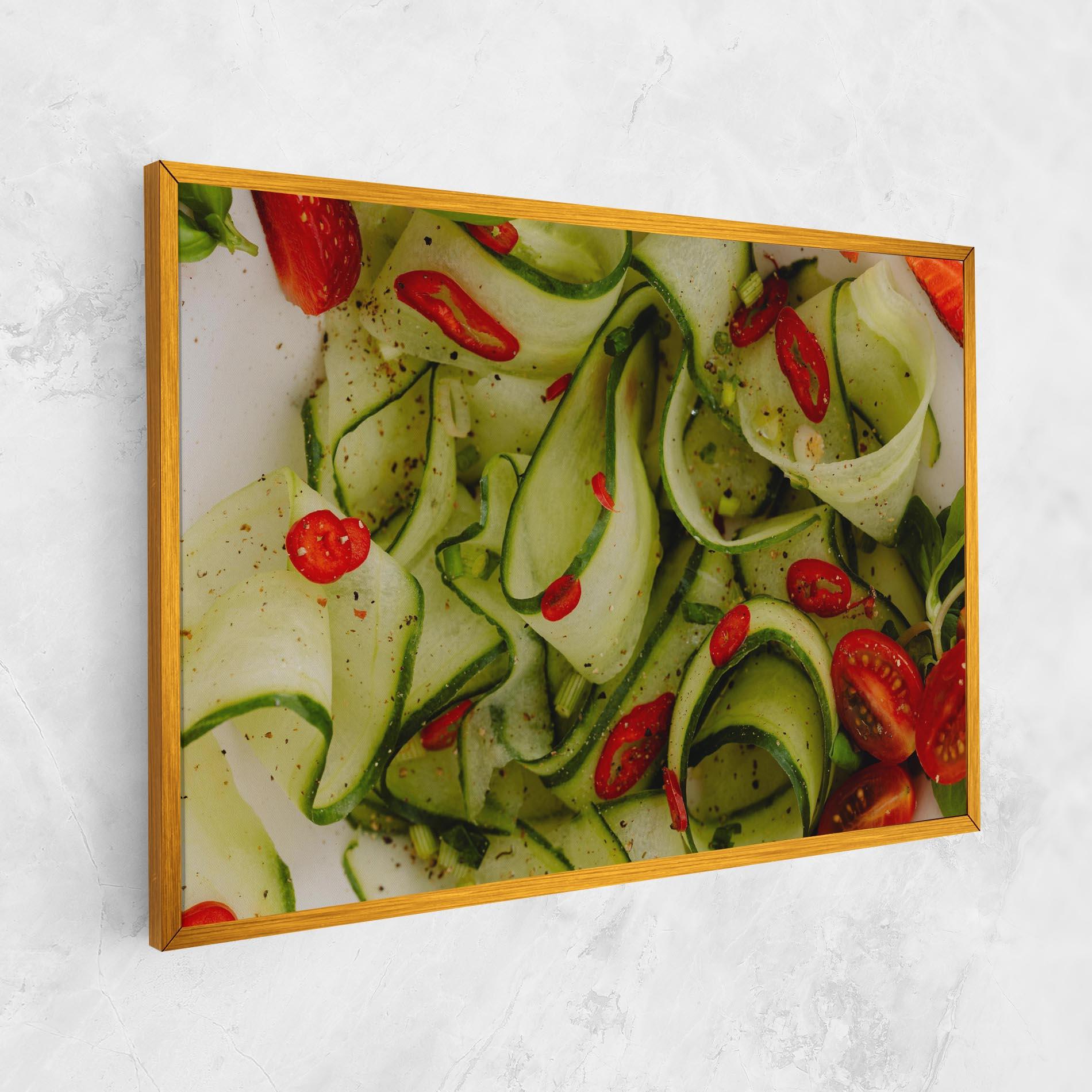 Leinwandbild Cucumber Food mockup 1