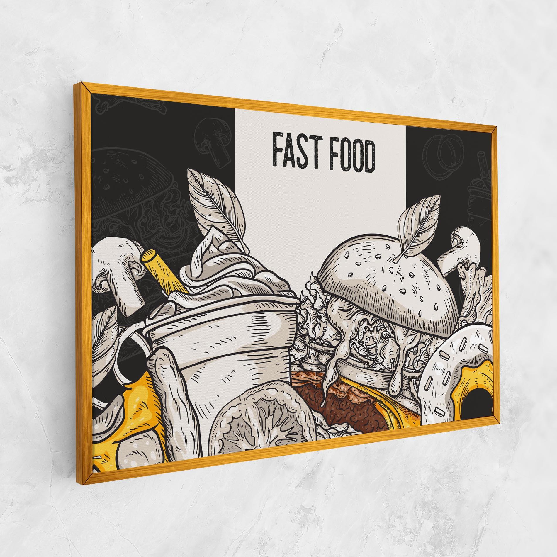Leinwandbild Fast Food mockup 1