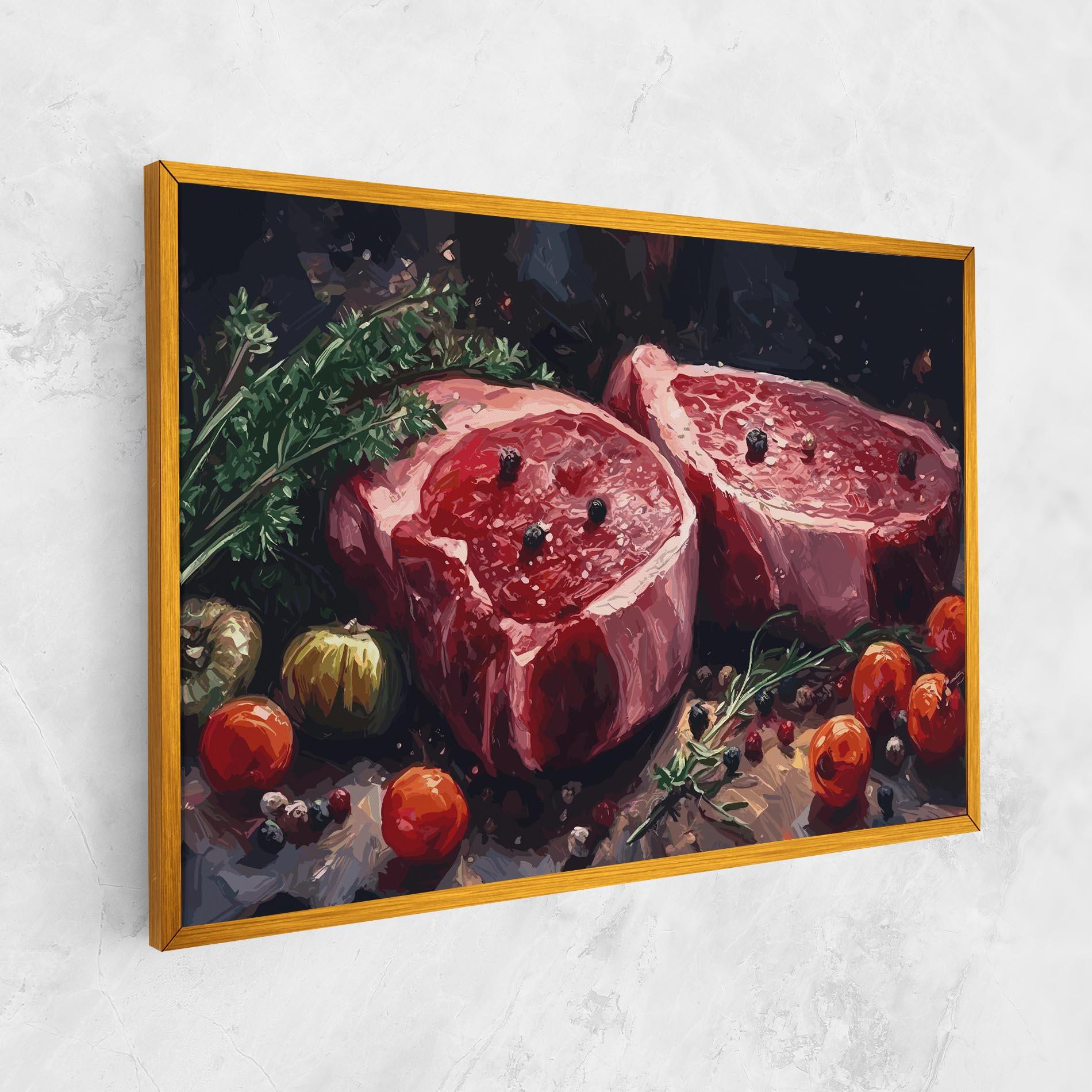 Leinwandbild Meat With Tomatoes mockup 1