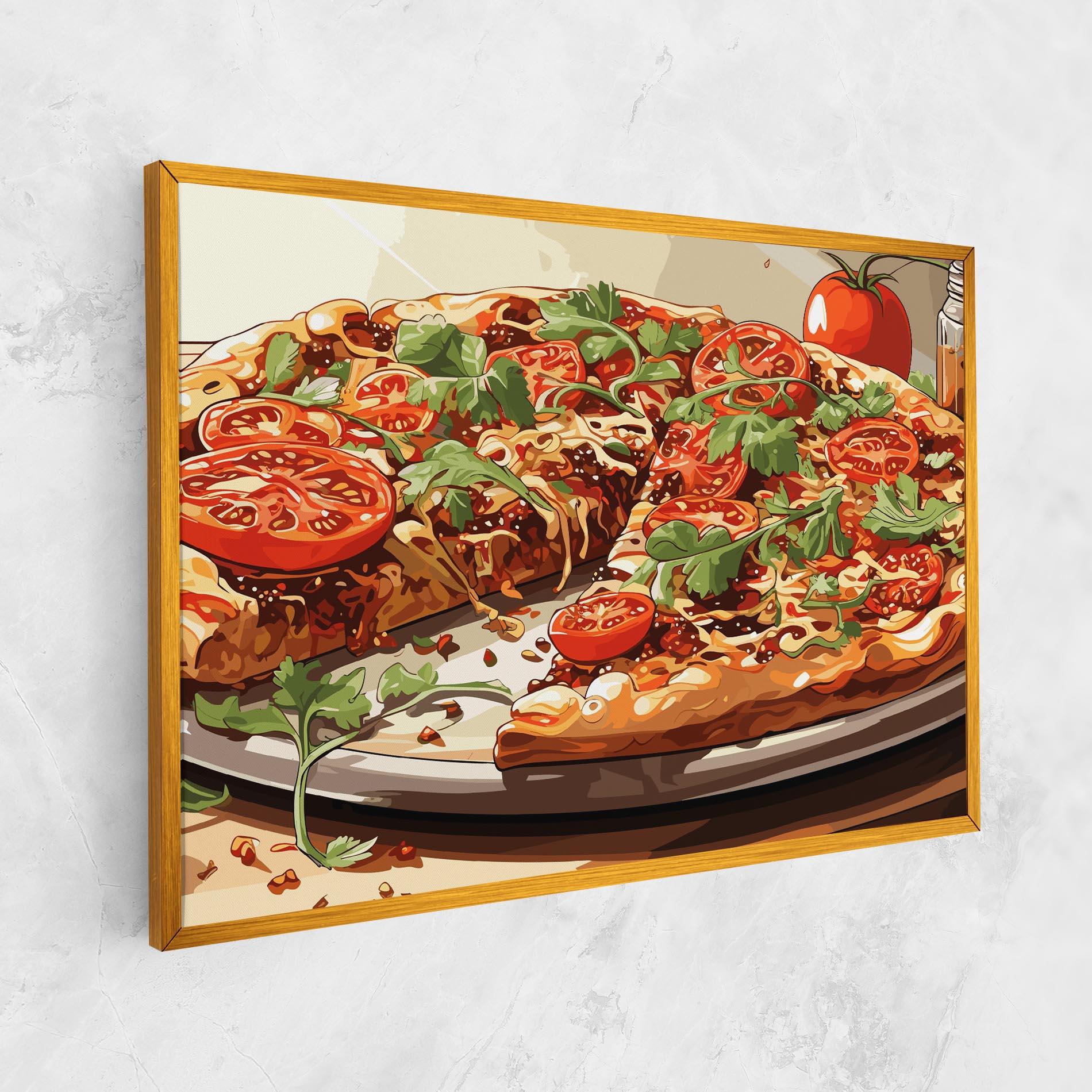 Leinwandbild Pizza View mockup 1