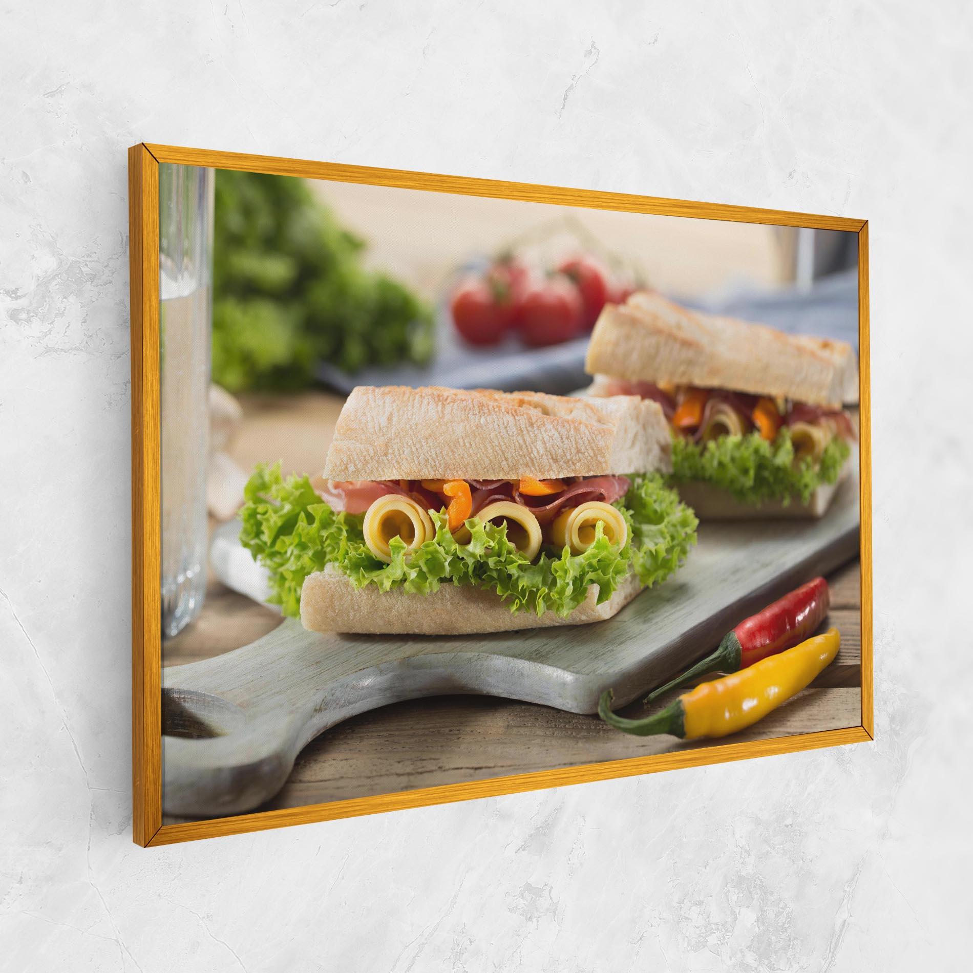 Leinwandbild Yum Sandwich mockup 1