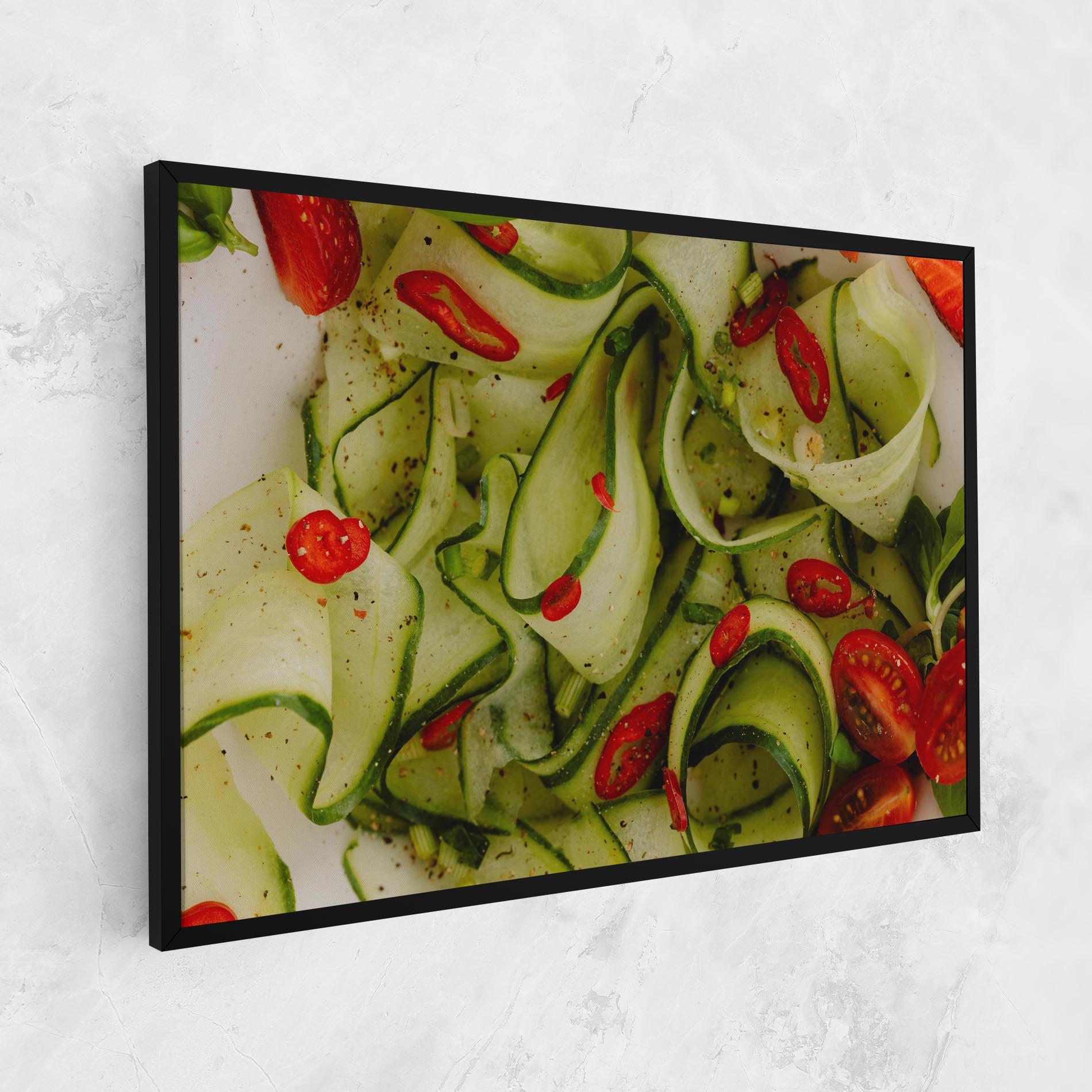 Leinwandbild Cucumber Food mockup 1
