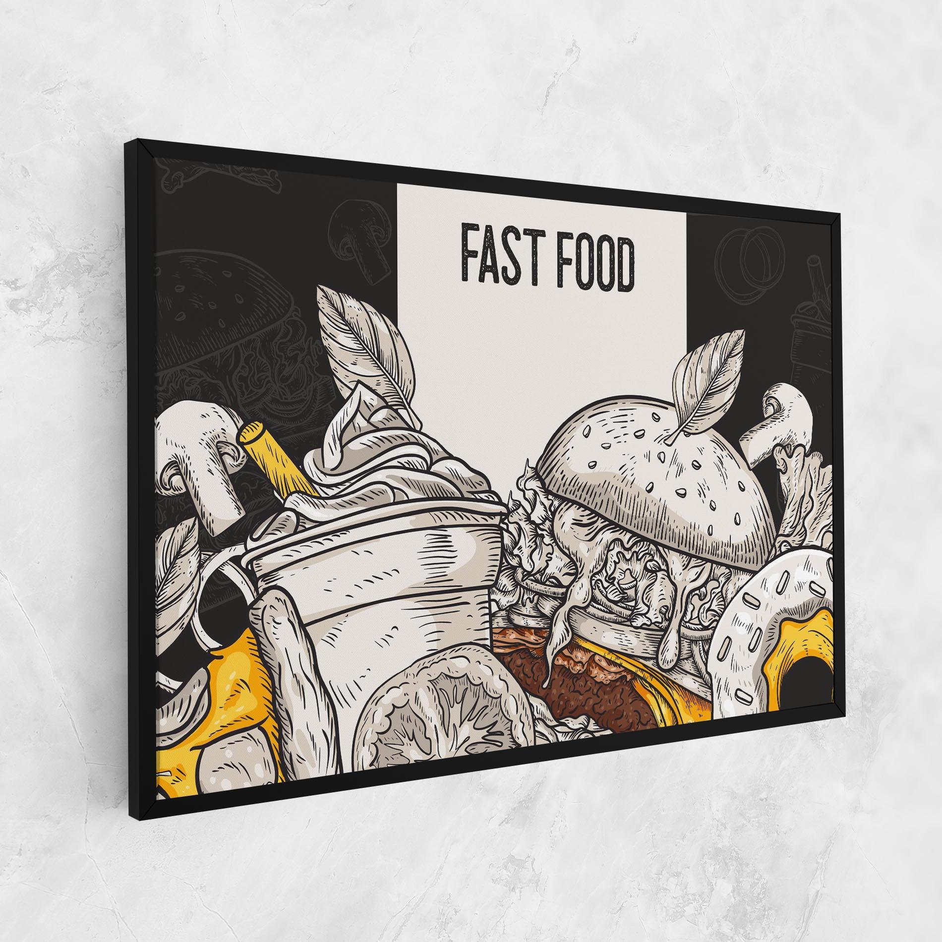 Leinwandbild Fast Food mockup 1