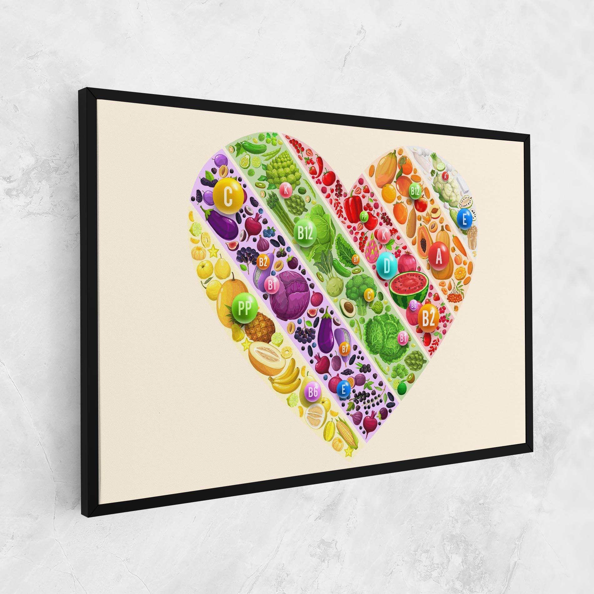 Leinwandbild Food Heart mockup 1