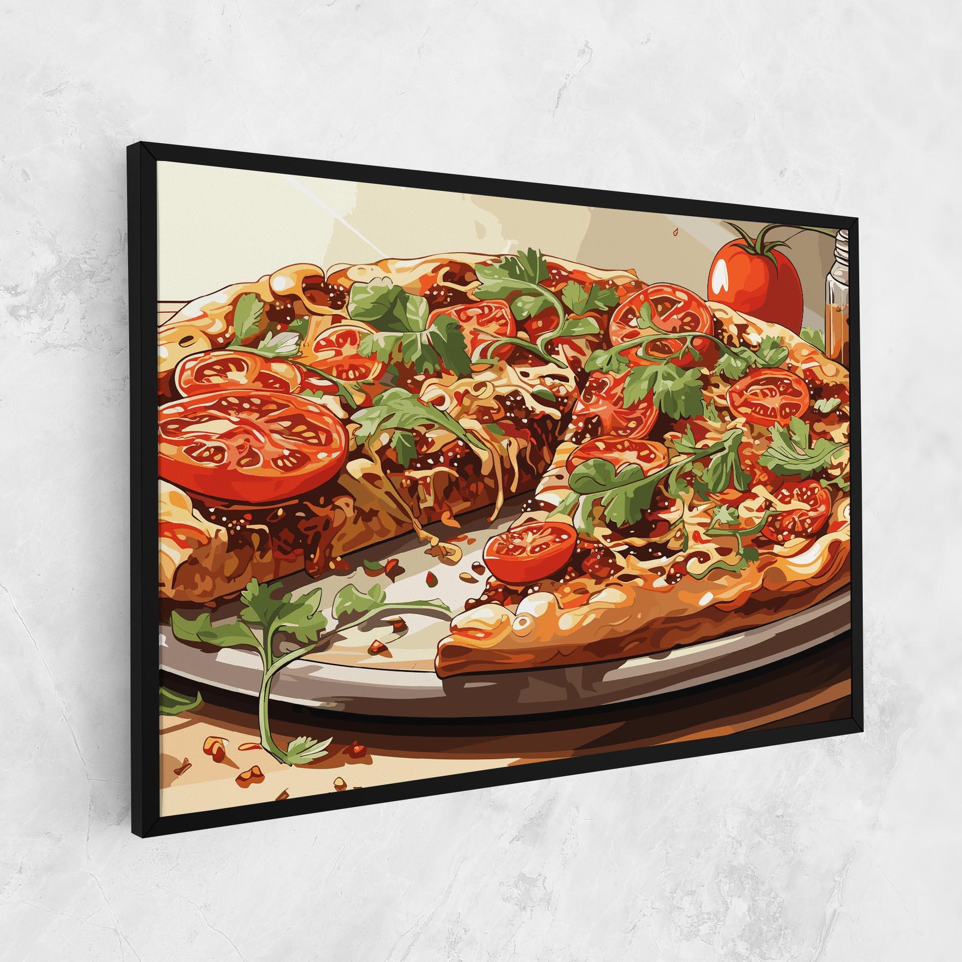 Leinwandbild Pizza View mockup 1