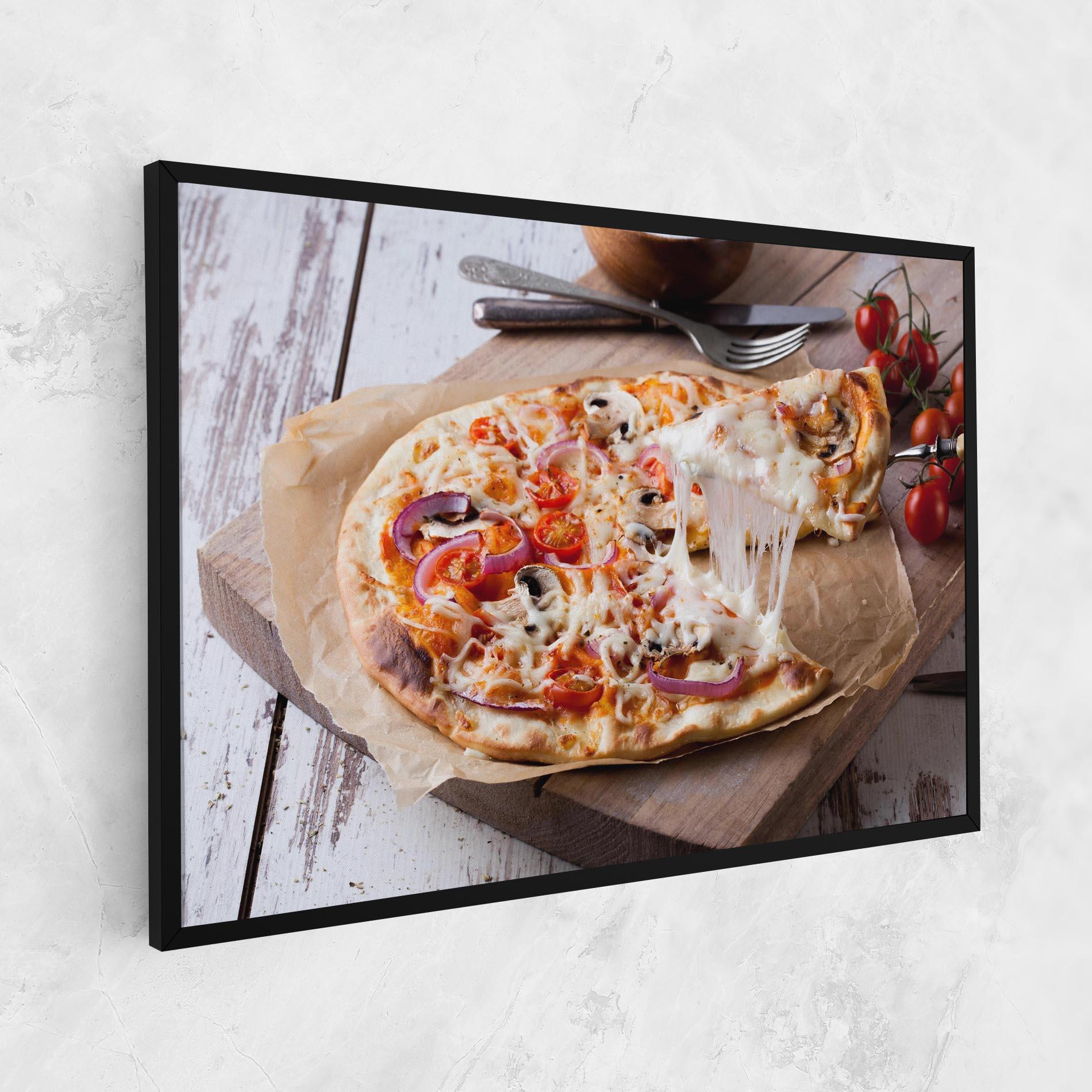 Leinwandbild Pizza mockup 1