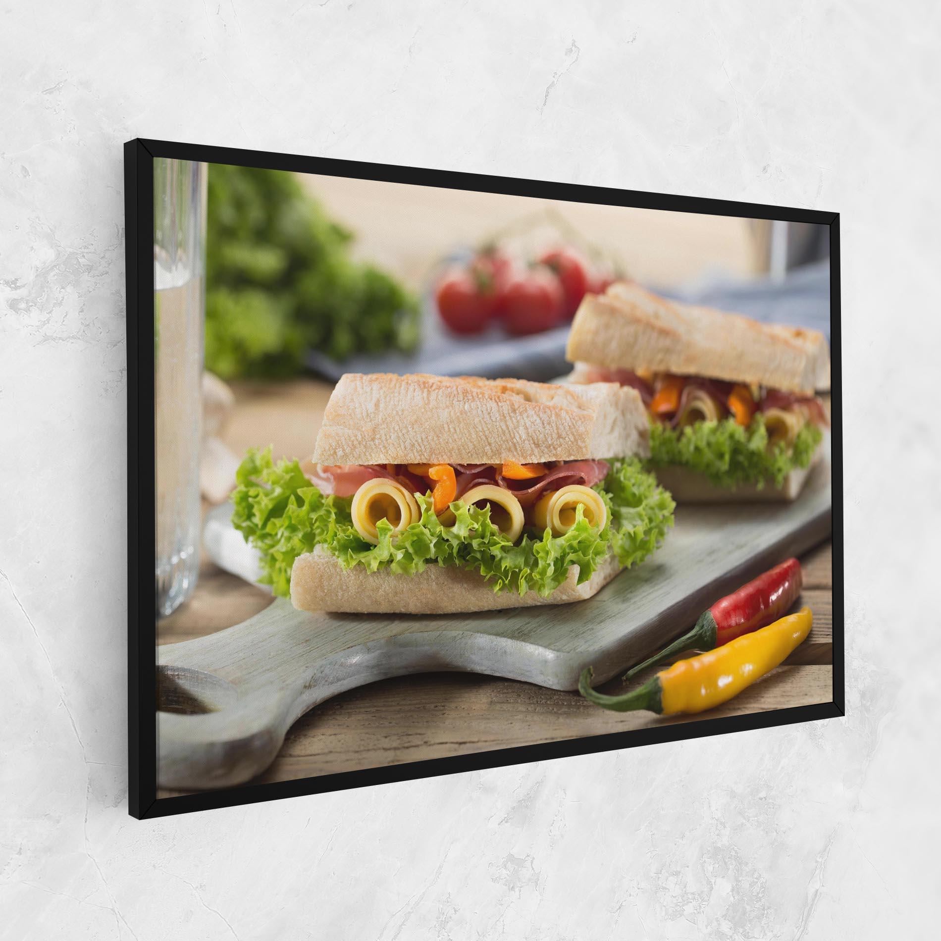 Leinwandbild Yum Sandwich mockup 1