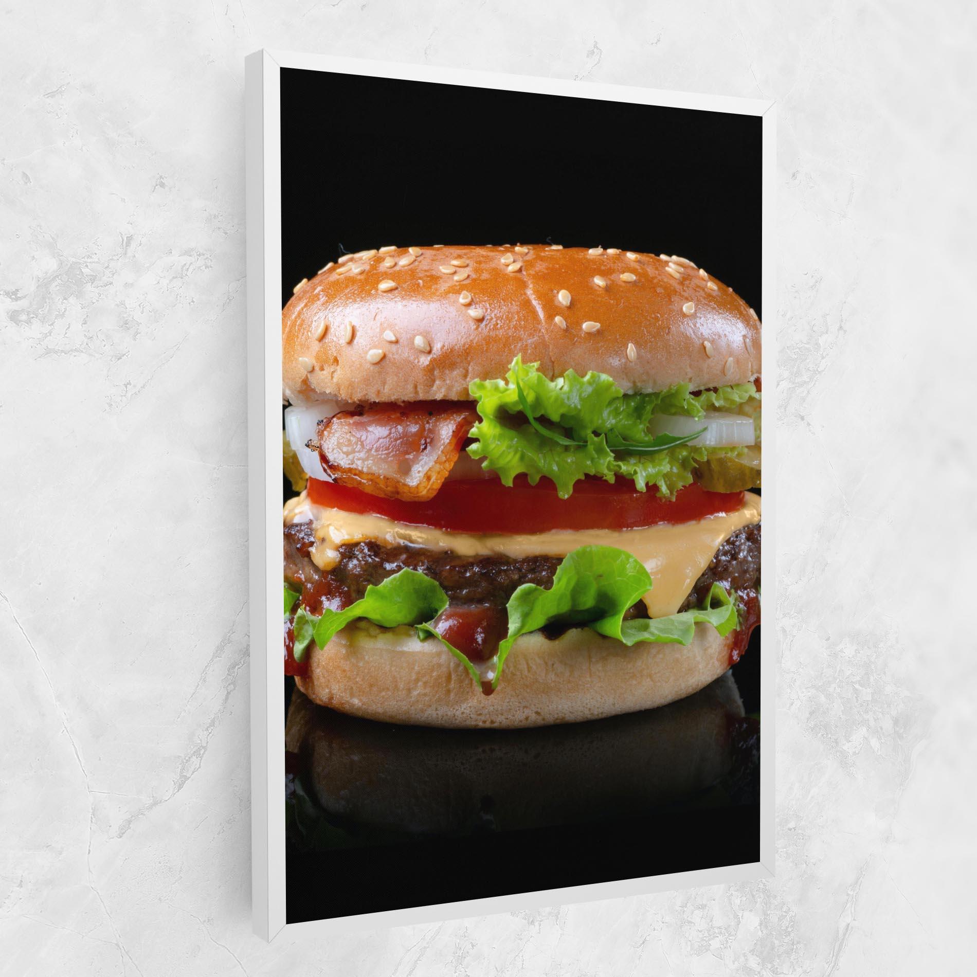 Leinwandbild Yumm Hamburger mockup 1