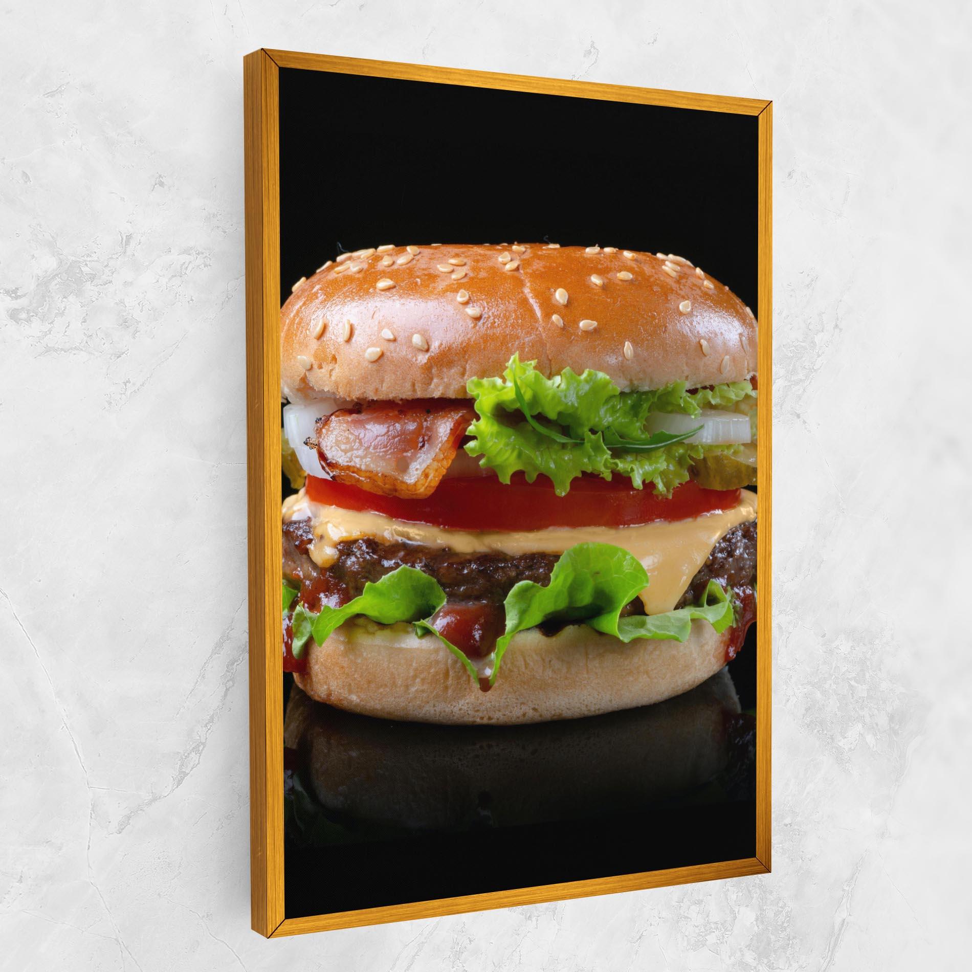 Leinwandbild Yumm Hamburger mockup 1