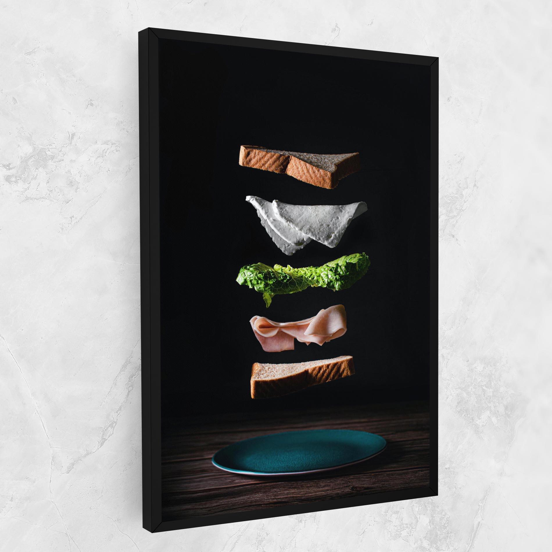 Leinwandbild Floating Sandwich mockup 1