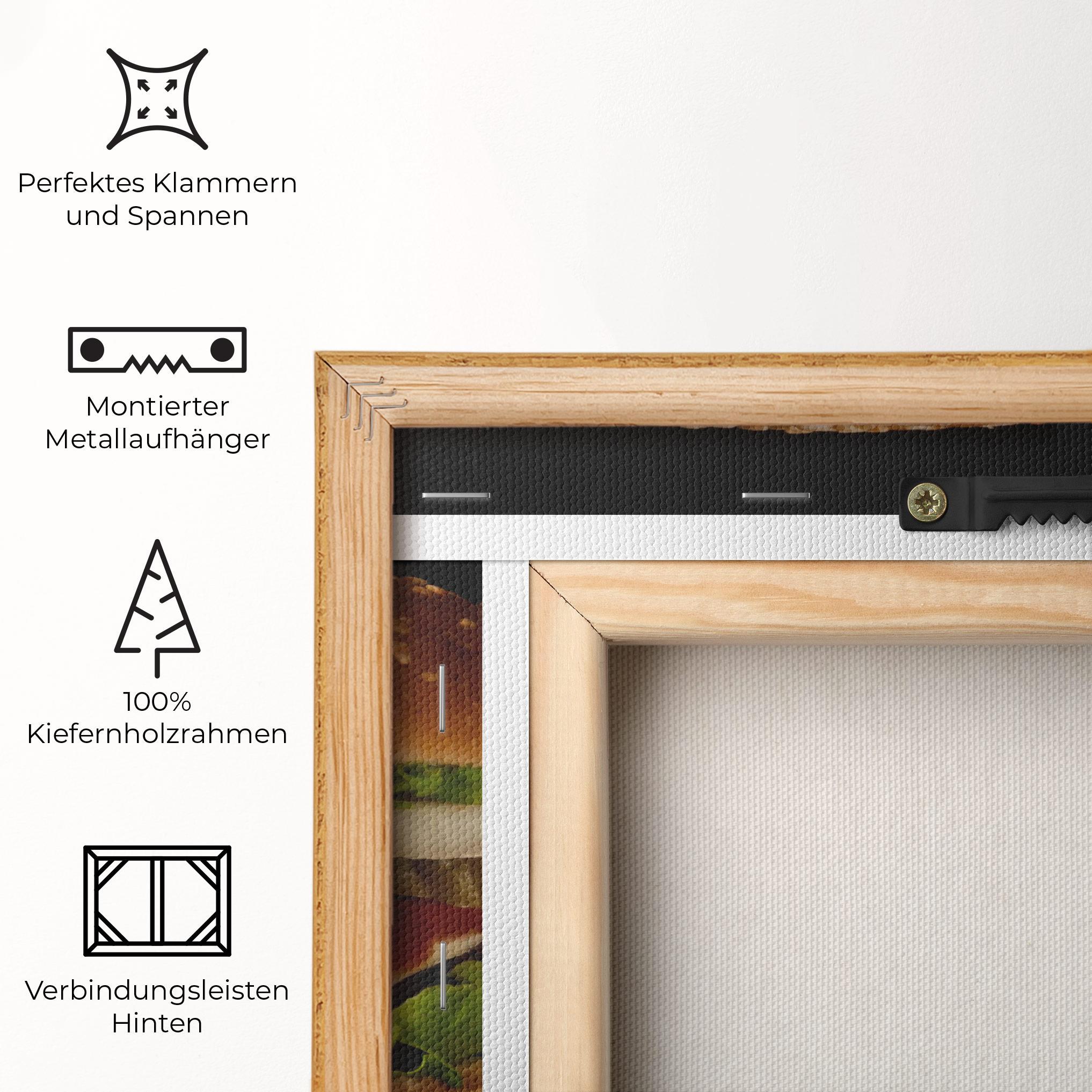 Leinwandbild Delicious Hamburger mockup 5