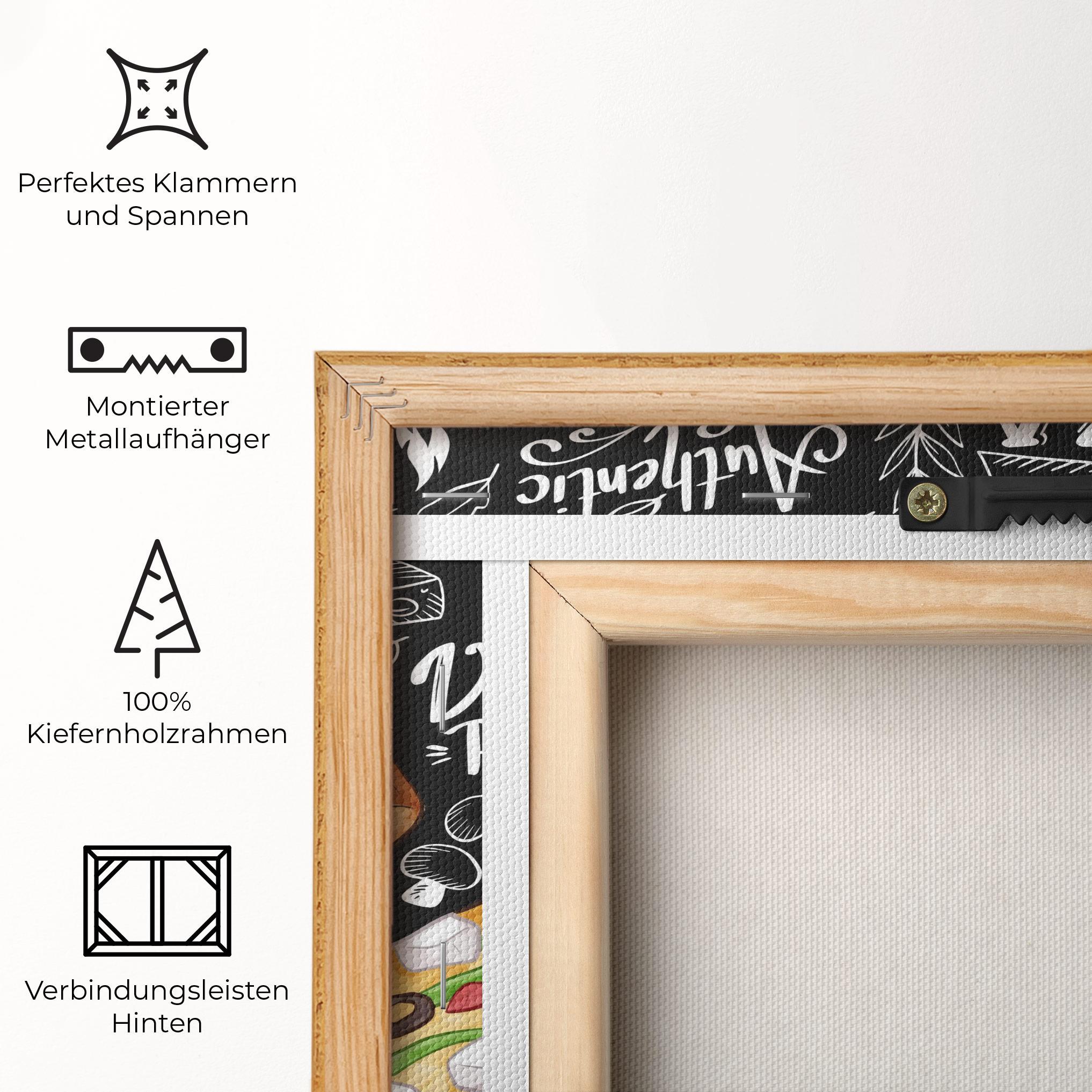 Leinwandbild Enjoy Pizza mockup 5