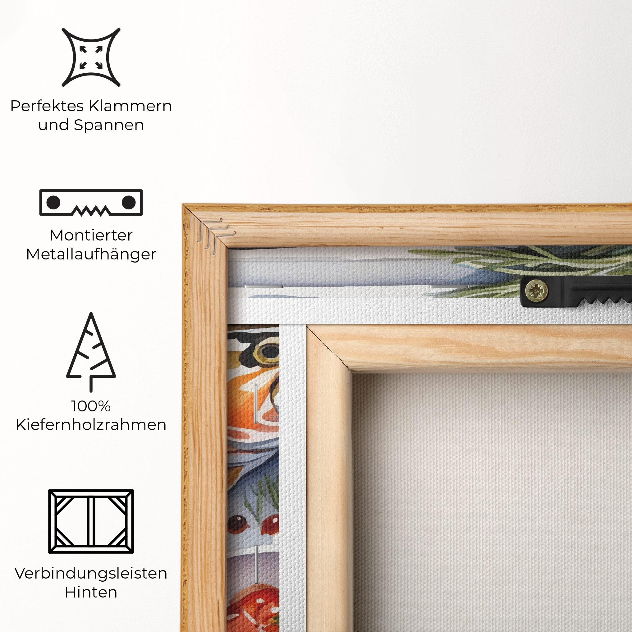 Leinwandbild Grilled Trout mockup 5