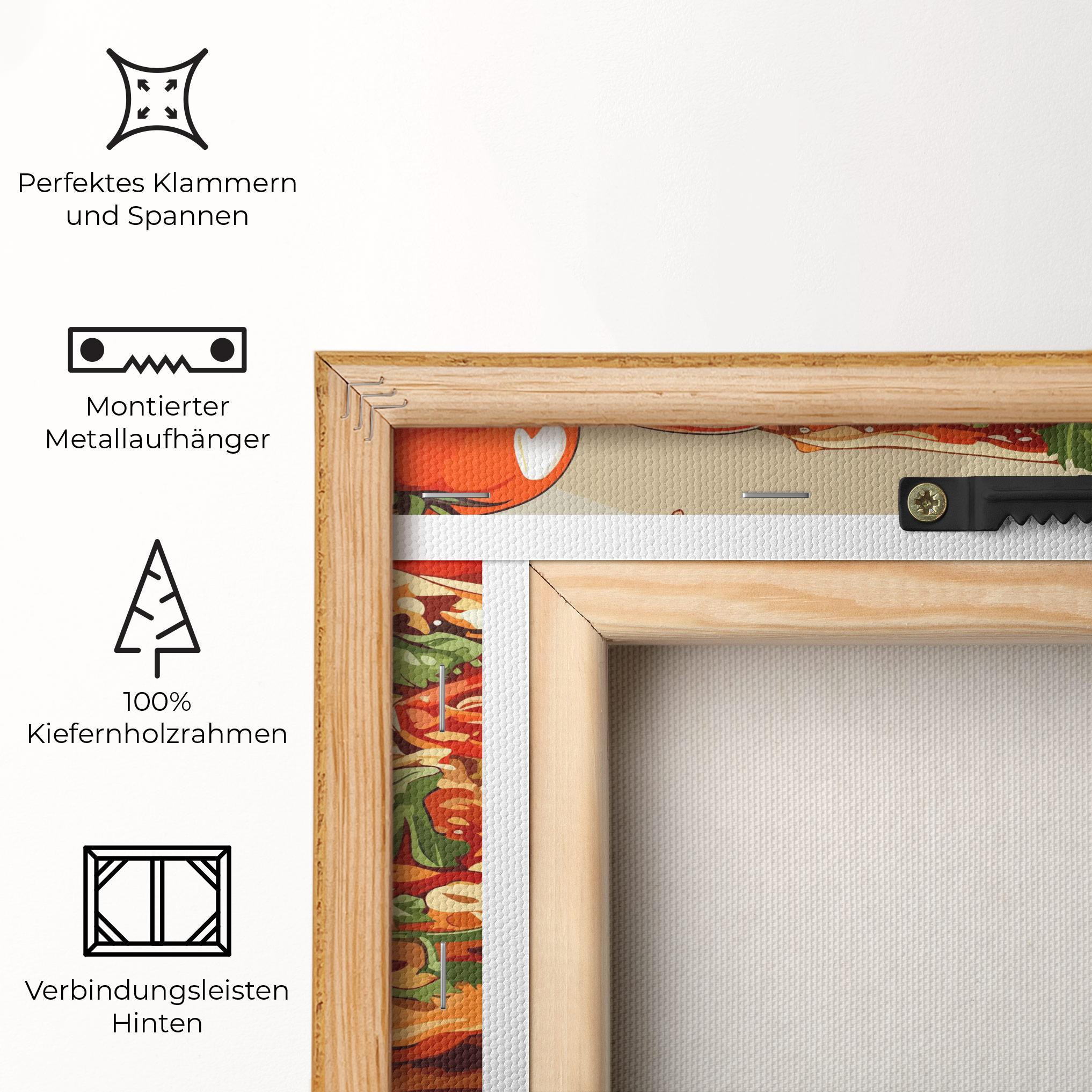 Leinwandbild Pizza View mockup 5