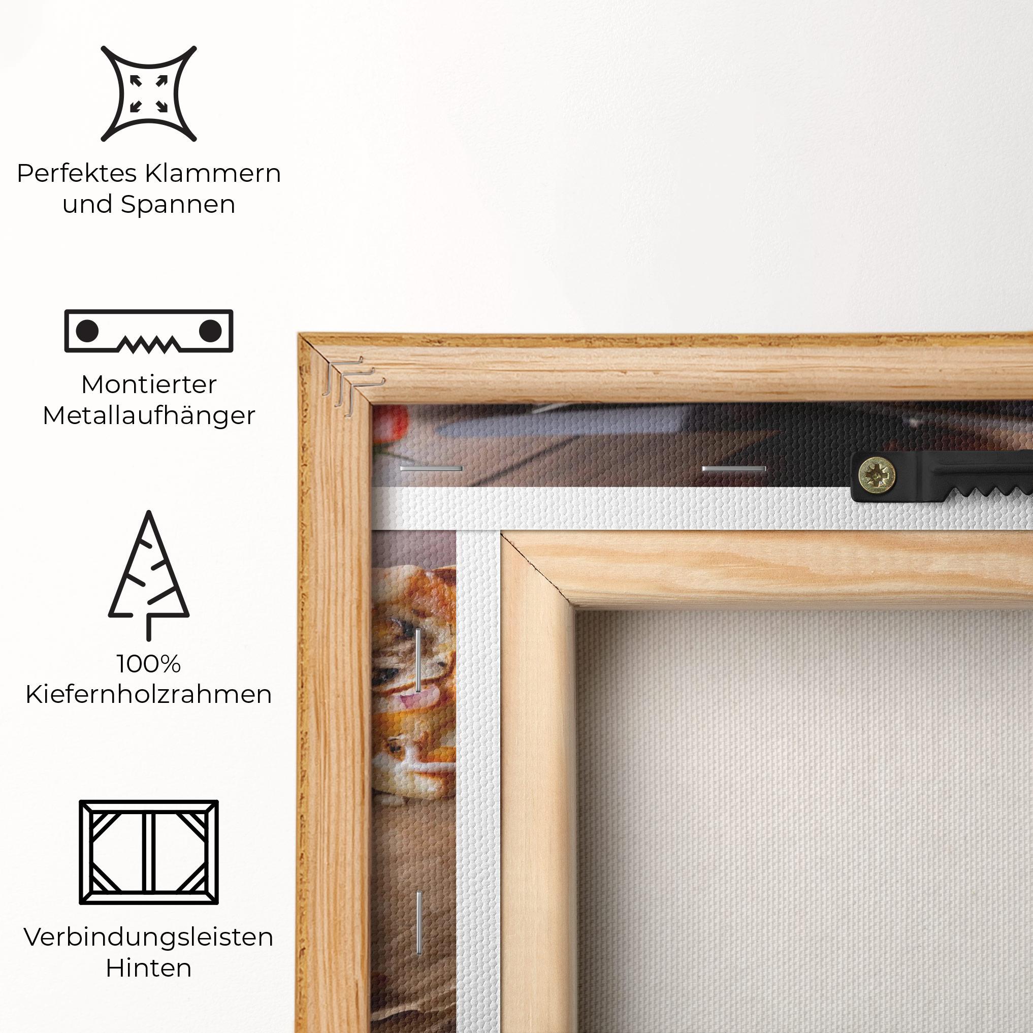 Leinwandbild Pizza mockup 5