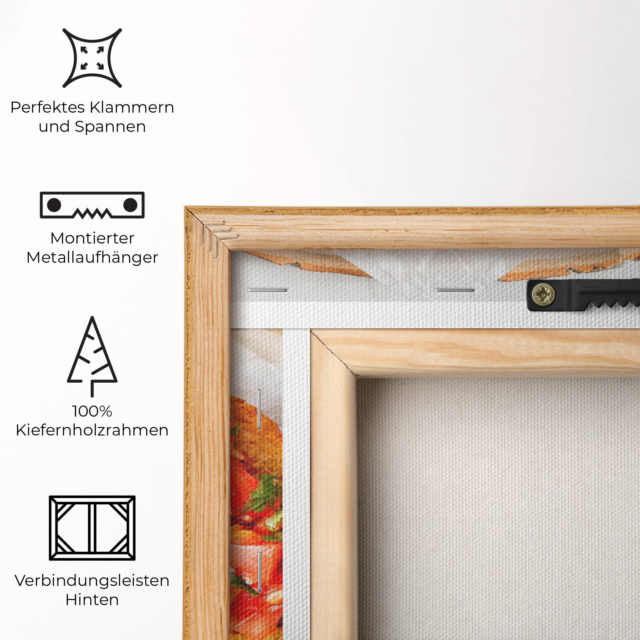 Leinwandbild Tomatoes On Bread mockup 5