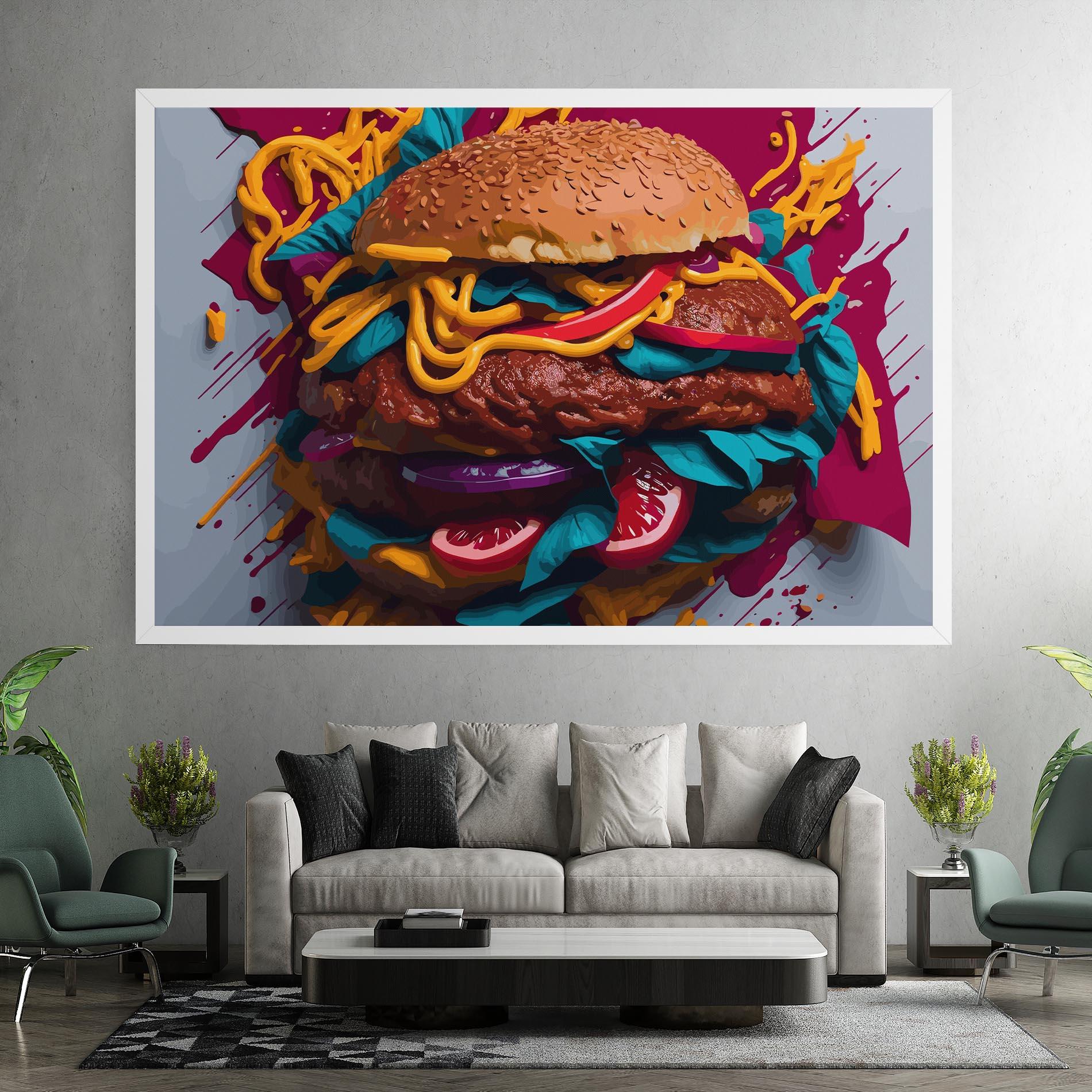 Leinwandbild Crazy Burger mockup 7