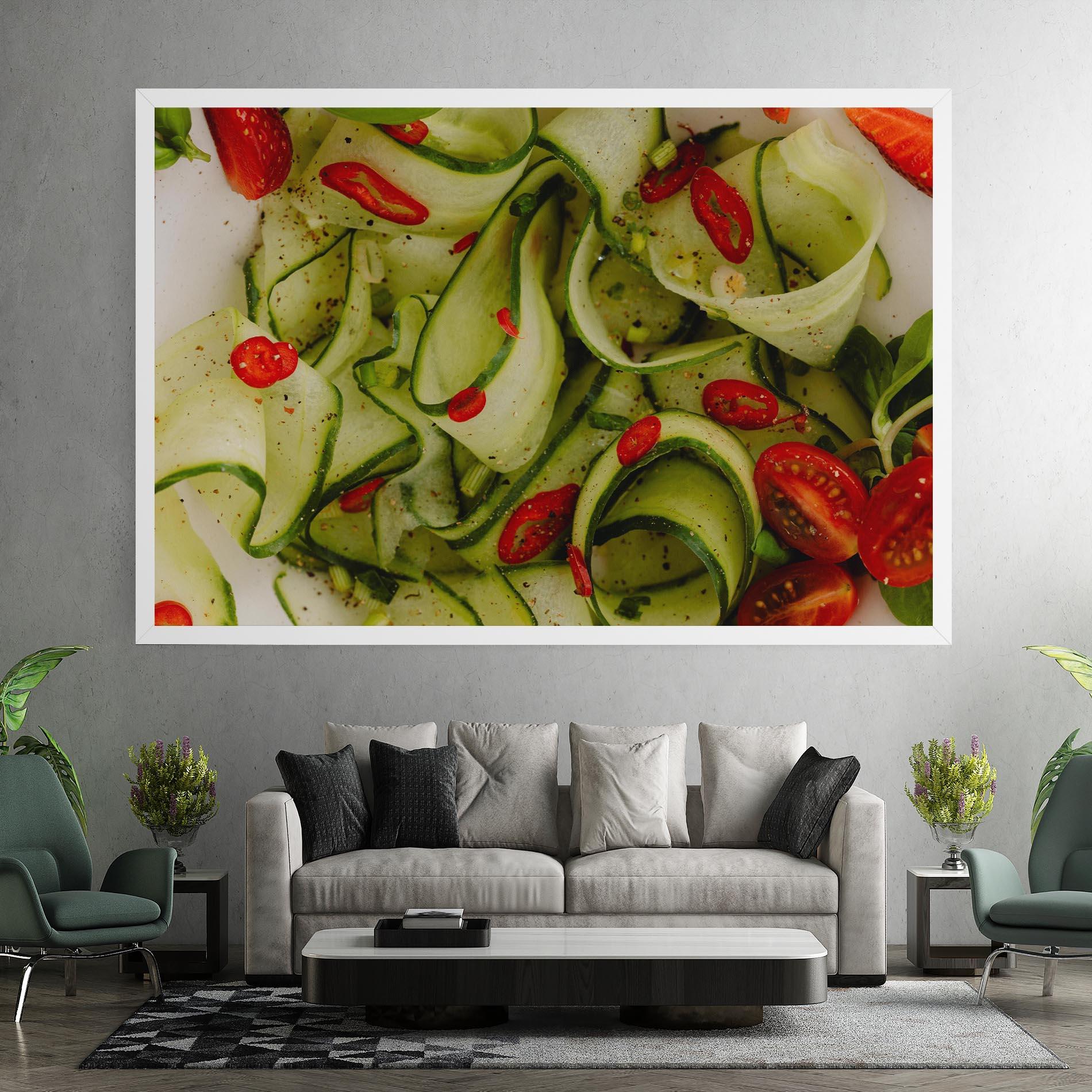 Leinwandbild Cucumber Food mockup 7