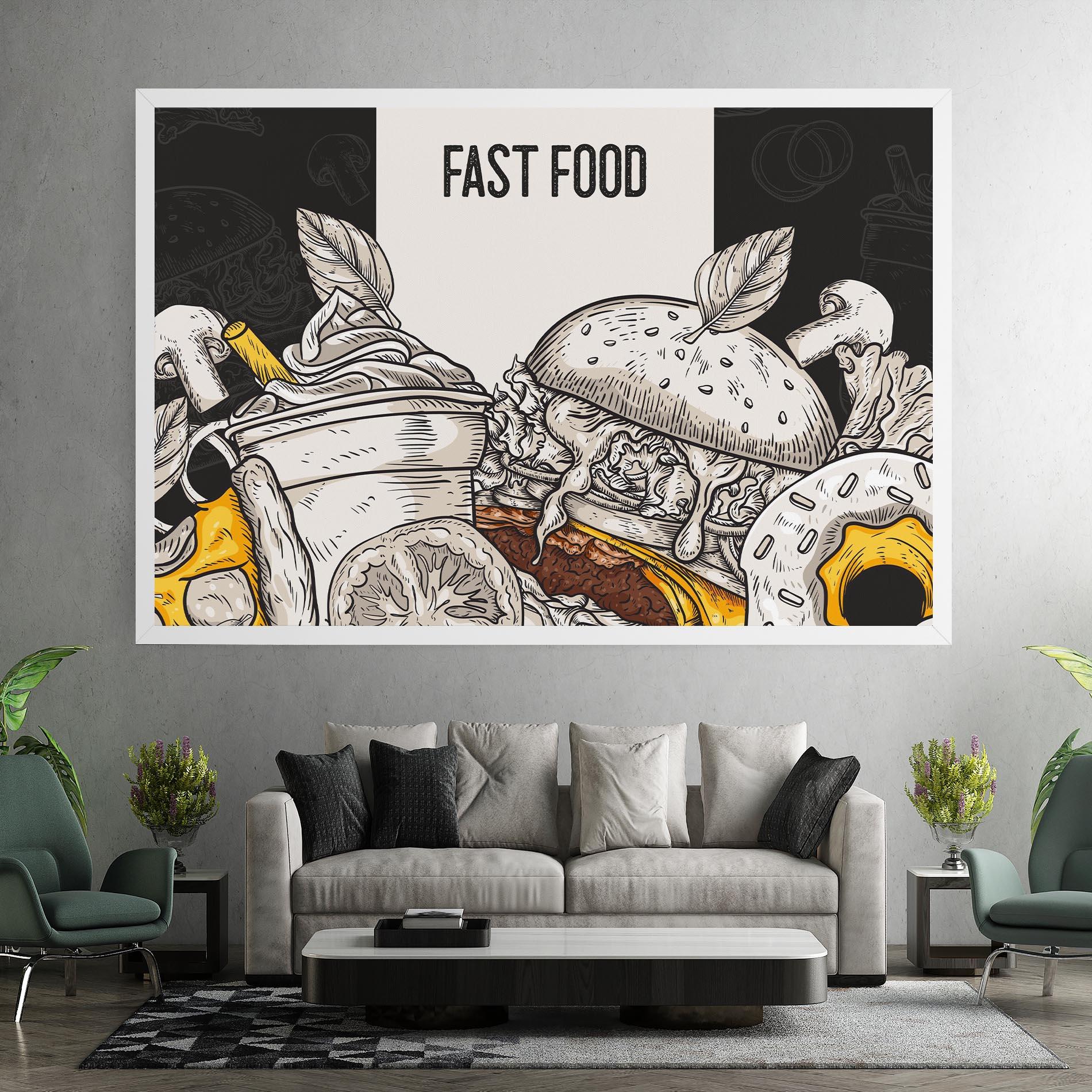 Leinwandbild Fast Food mockup 7