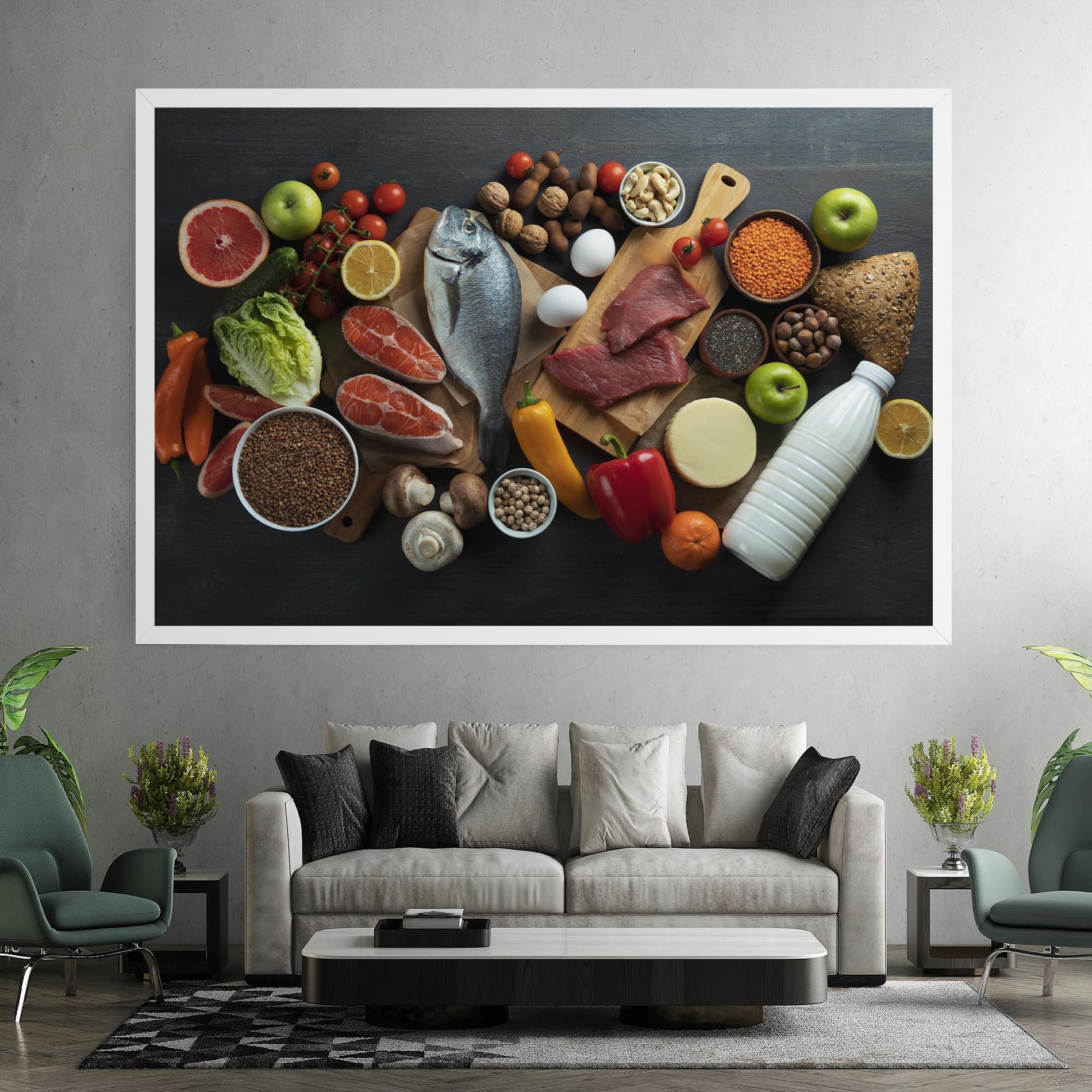 Leinwandbild Food Ingredients mockup 7