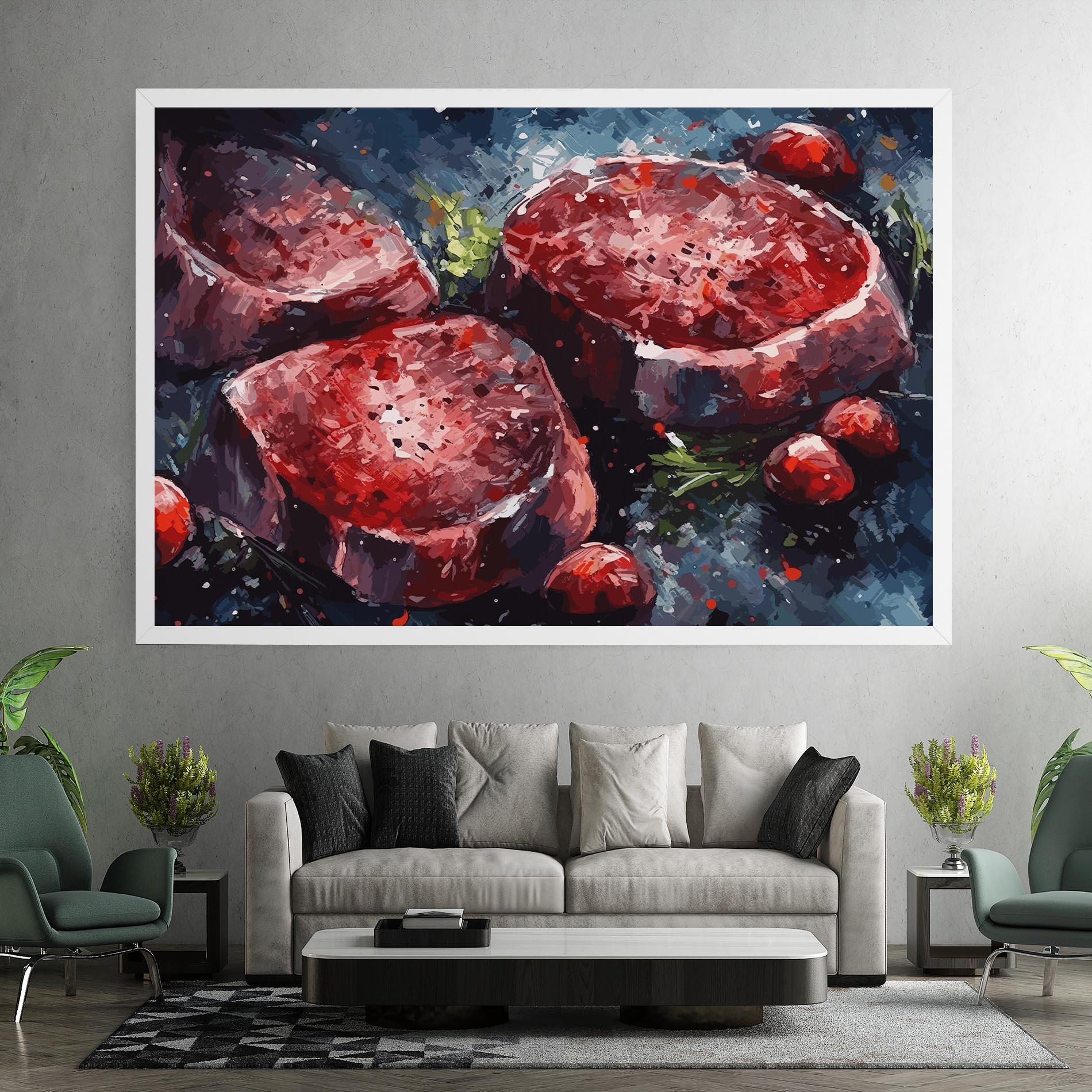 Leinwandbild Meat Art mockup 7