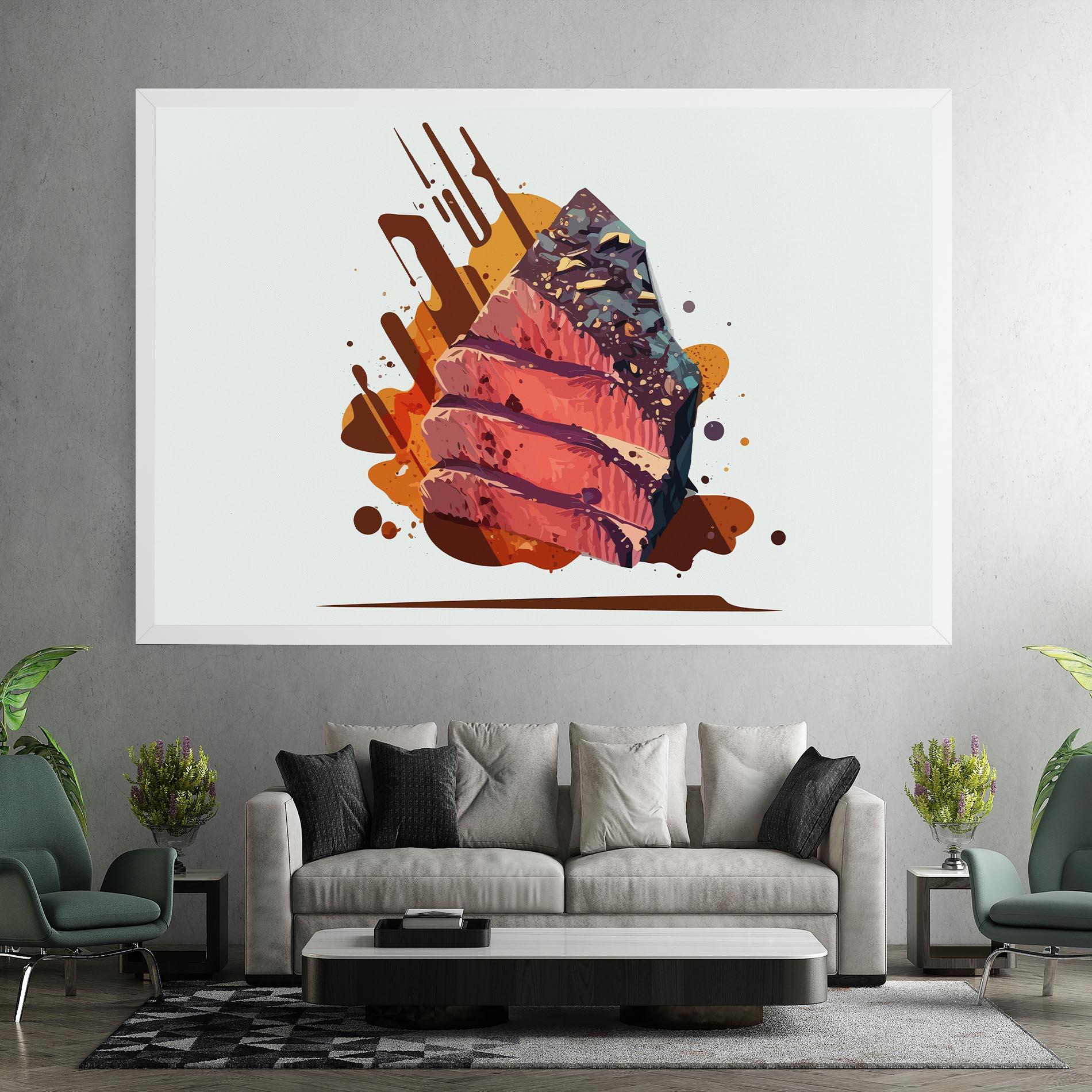 Leinwandbild Meat Floating mockup 7