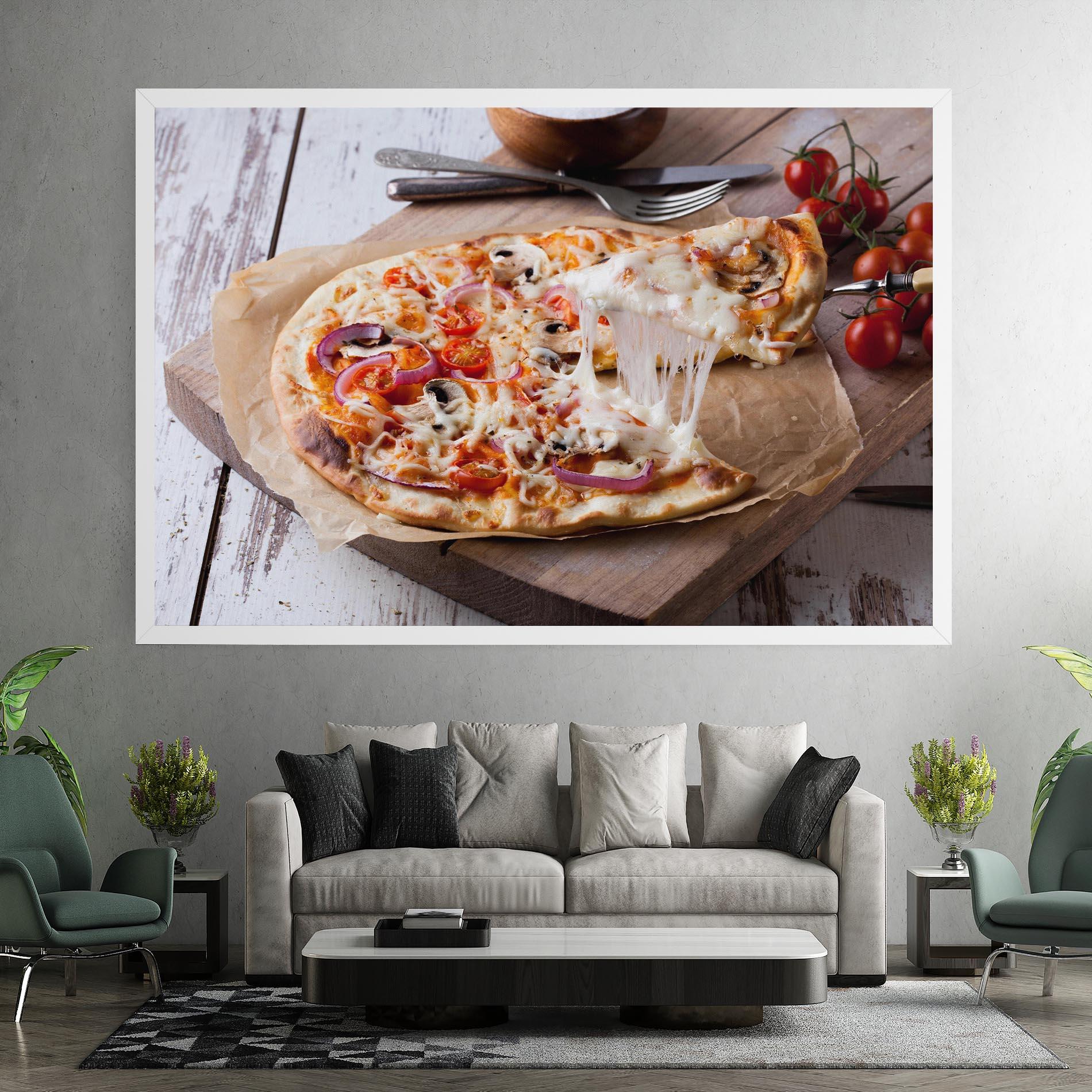 Leinwandbild Pizza mockup 7