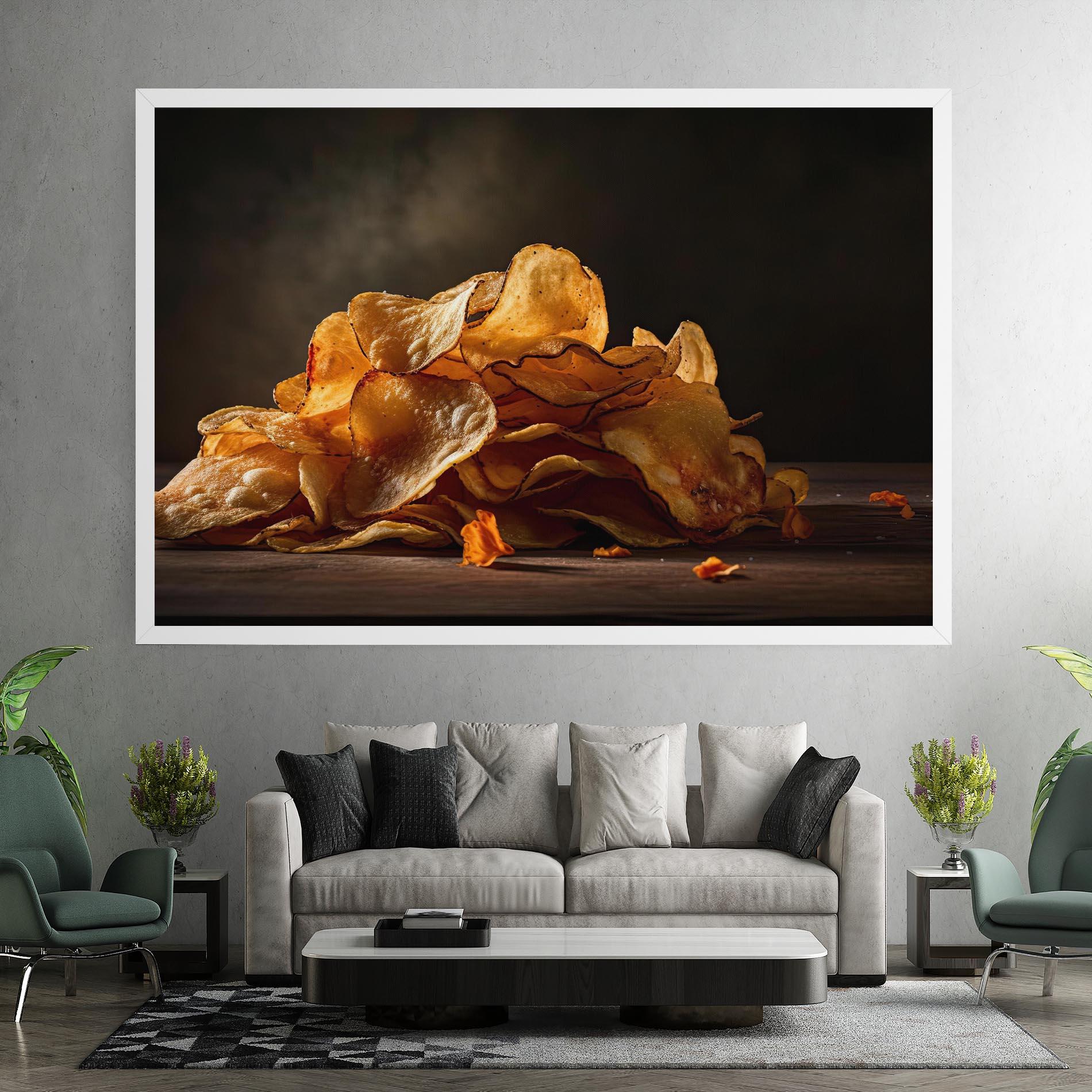 Leinwandbild Potato Chips mockup 7