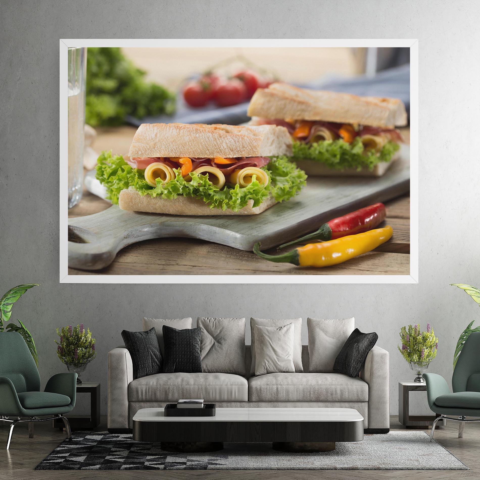 Leinwandbild Yum Sandwich mockup 7
