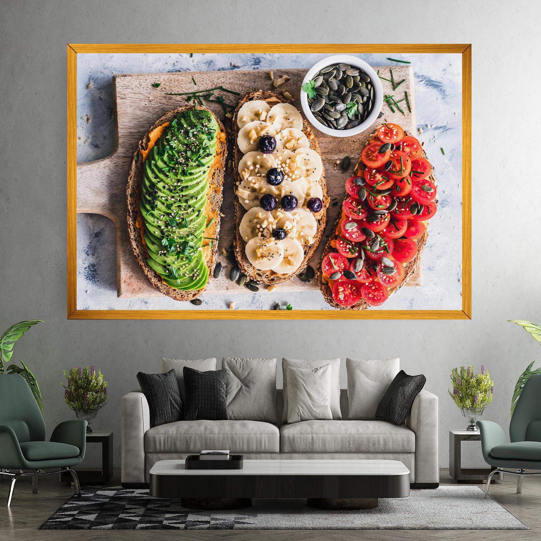 Leinwandbild Breakfast mockup 7