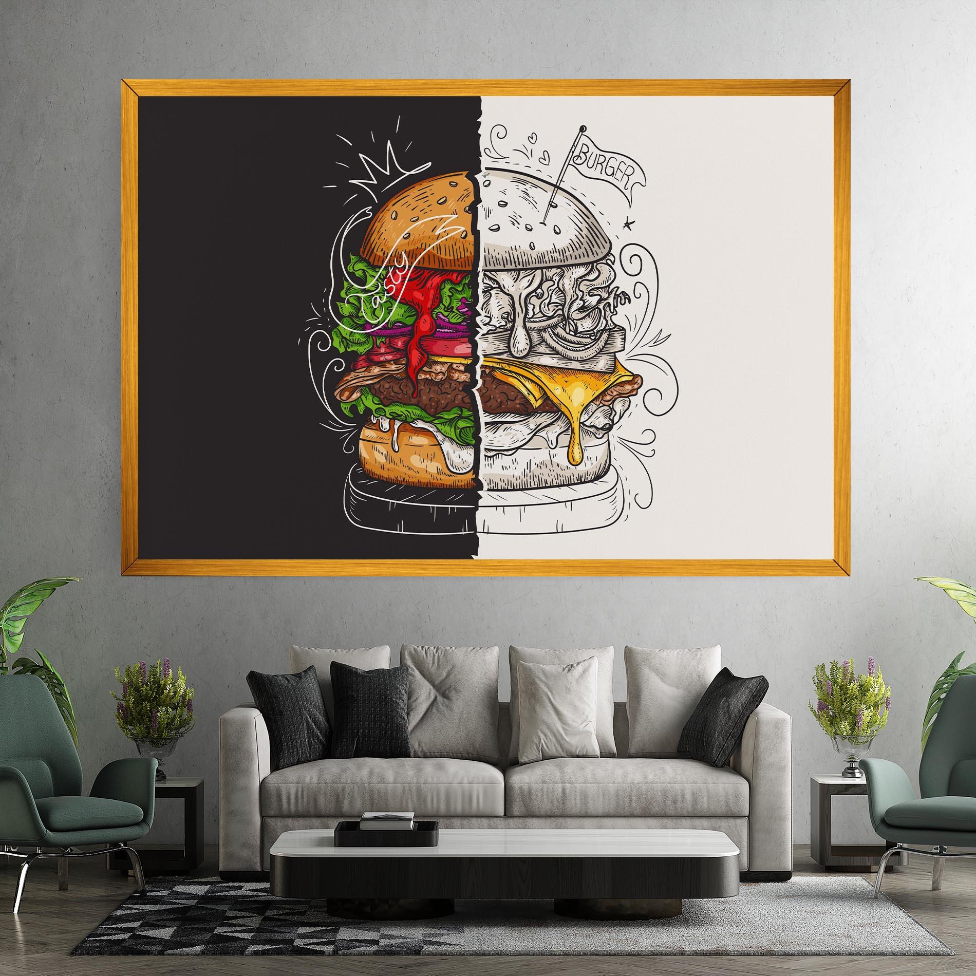 Leinwandbild Burger Art mockup 7