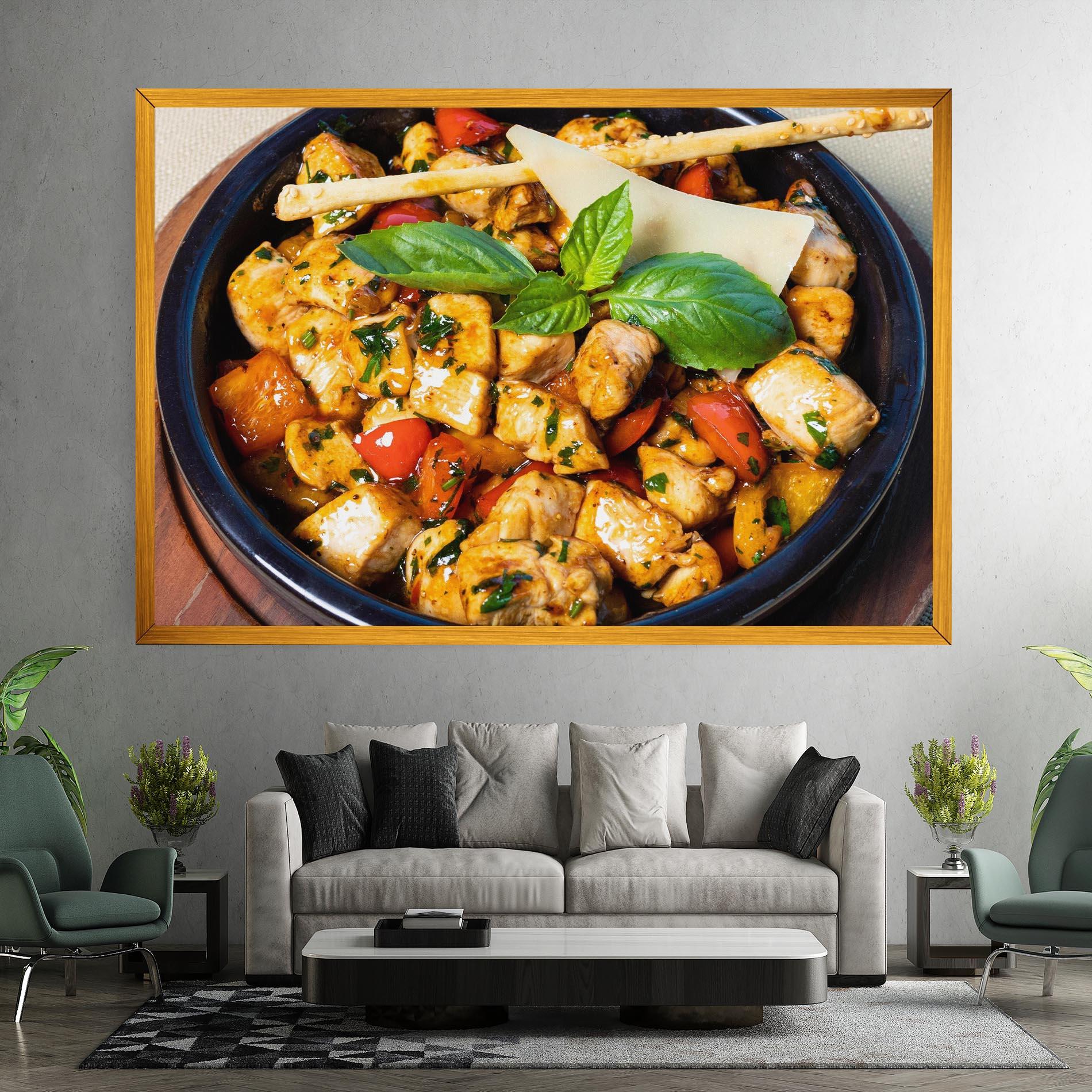 Leinwandbild Chicken Food mockup 7