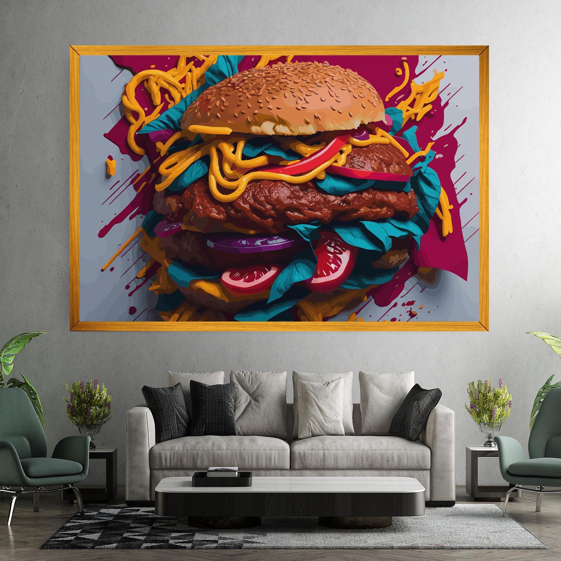 Leinwandbild Crazy Burger mockup 7