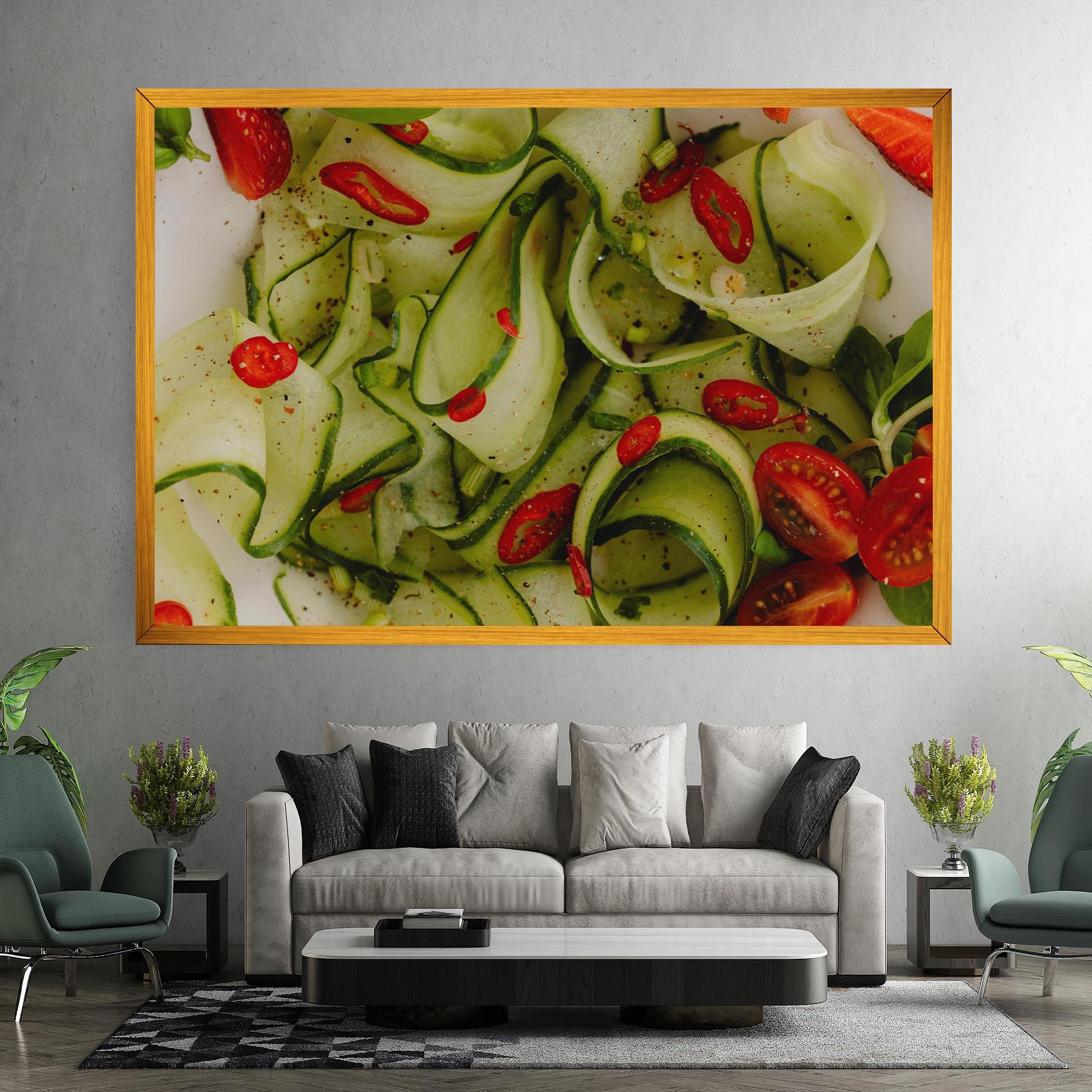 Leinwandbild Cucumber Food mockup 7