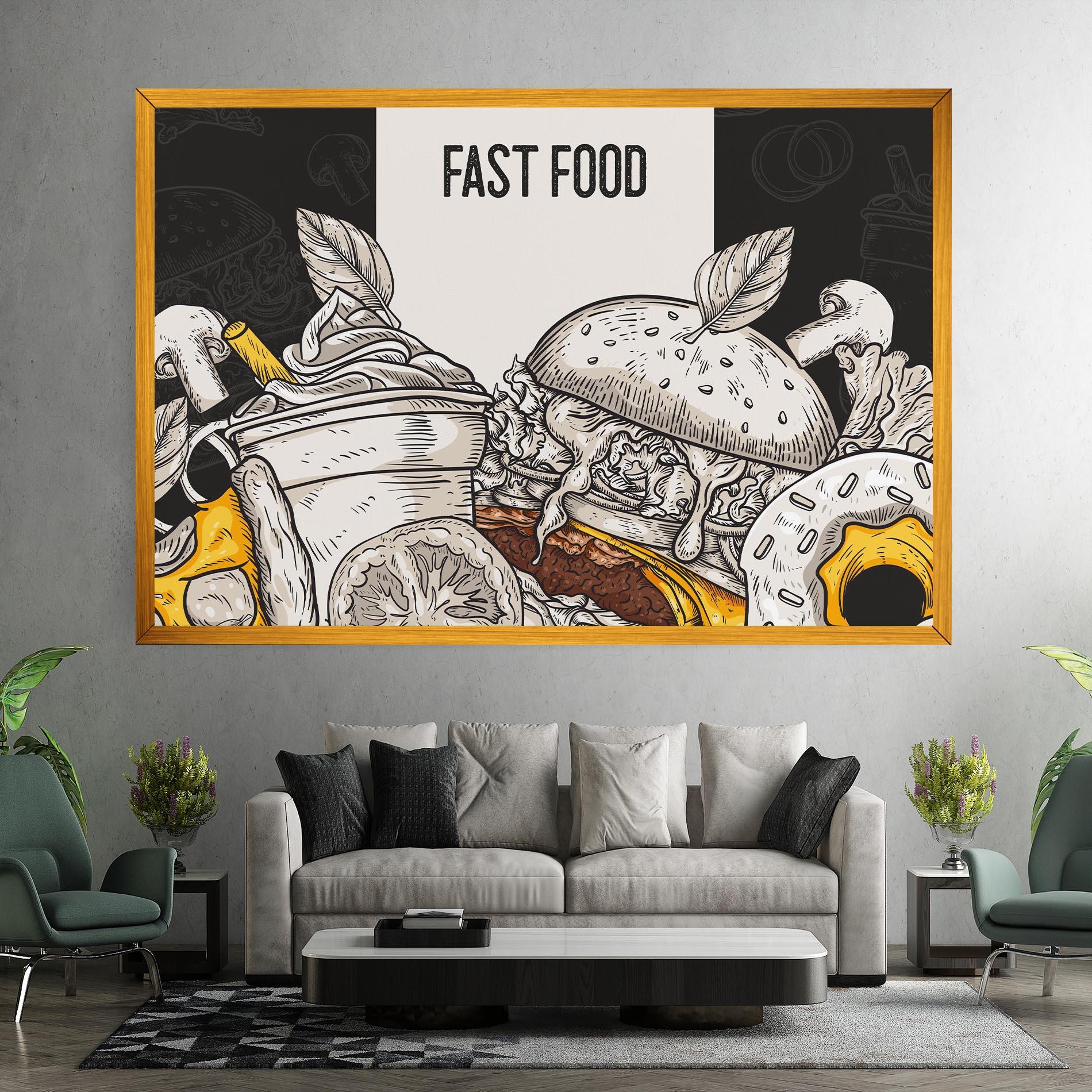 Leinwandbild Fast Food mockup 7