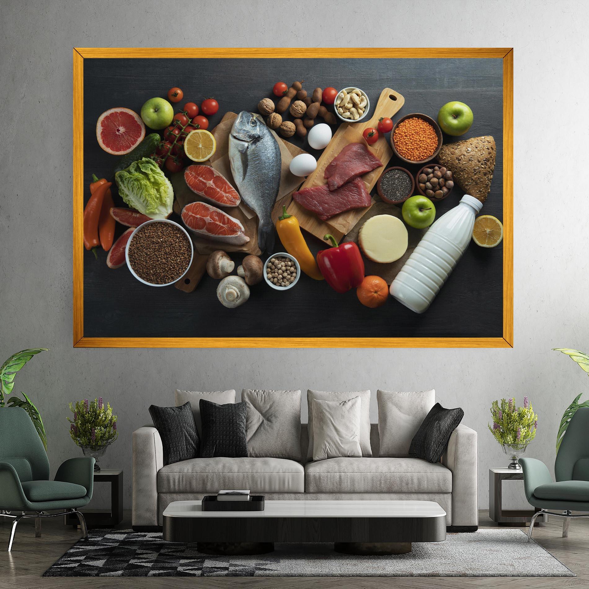 Leinwandbild Food Ingredients mockup 7