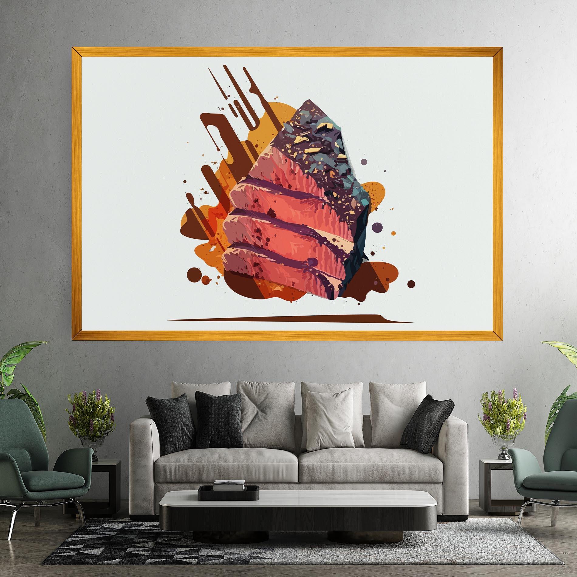 Leinwandbild Meat Floating mockup 7
